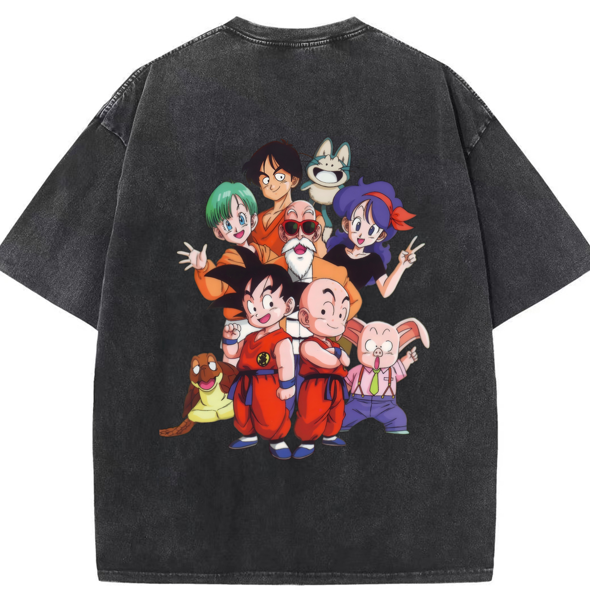 （画像用） ドラゴンボール DRAGON BALL 綿100% ヴィンテージ風 半袖Tシャツ（背面プリント）