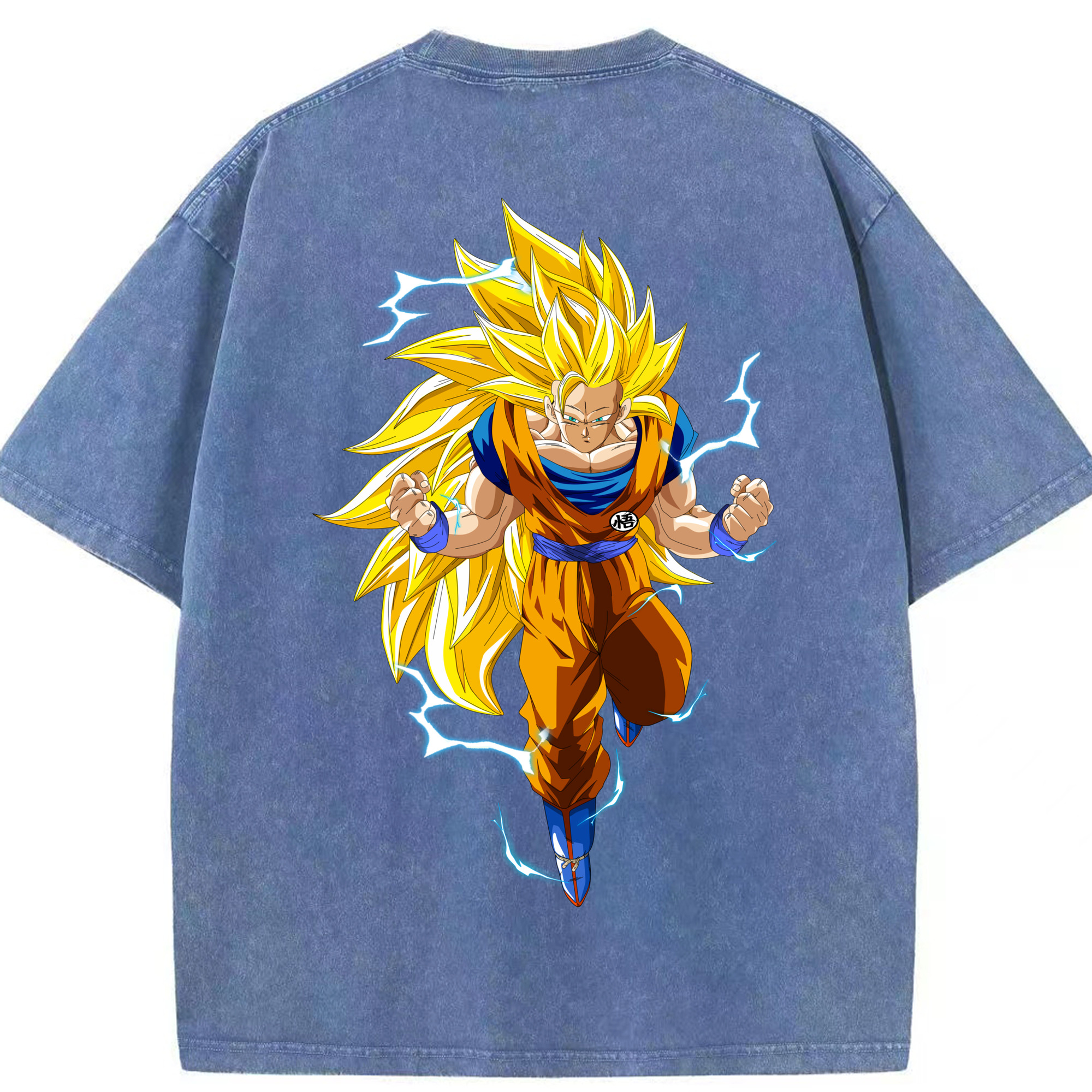 （画像用） ドラゴンボール 孫悟空（そん ごくう）Son Goku カカロット DRAGON BALL Kakarotto 綿100% ヴィンテージ風 半袖Tシャツ（背面プリント）