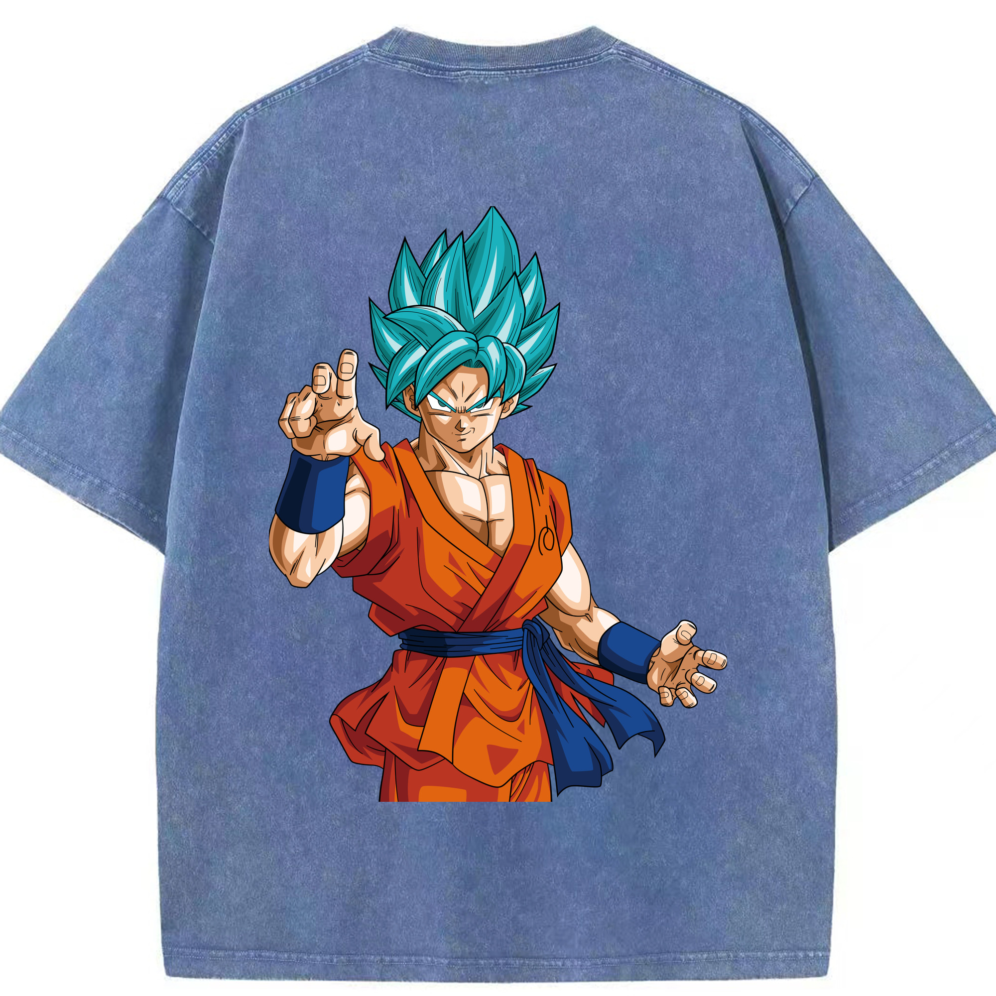 （画像用） ドラゴンボール 孫悟空（そん ごくう）Son Goku カカロット DRAGON BALL Kakarotto 綿100% ヴィンテージ風 半袖Tシャツ（背面プリント）