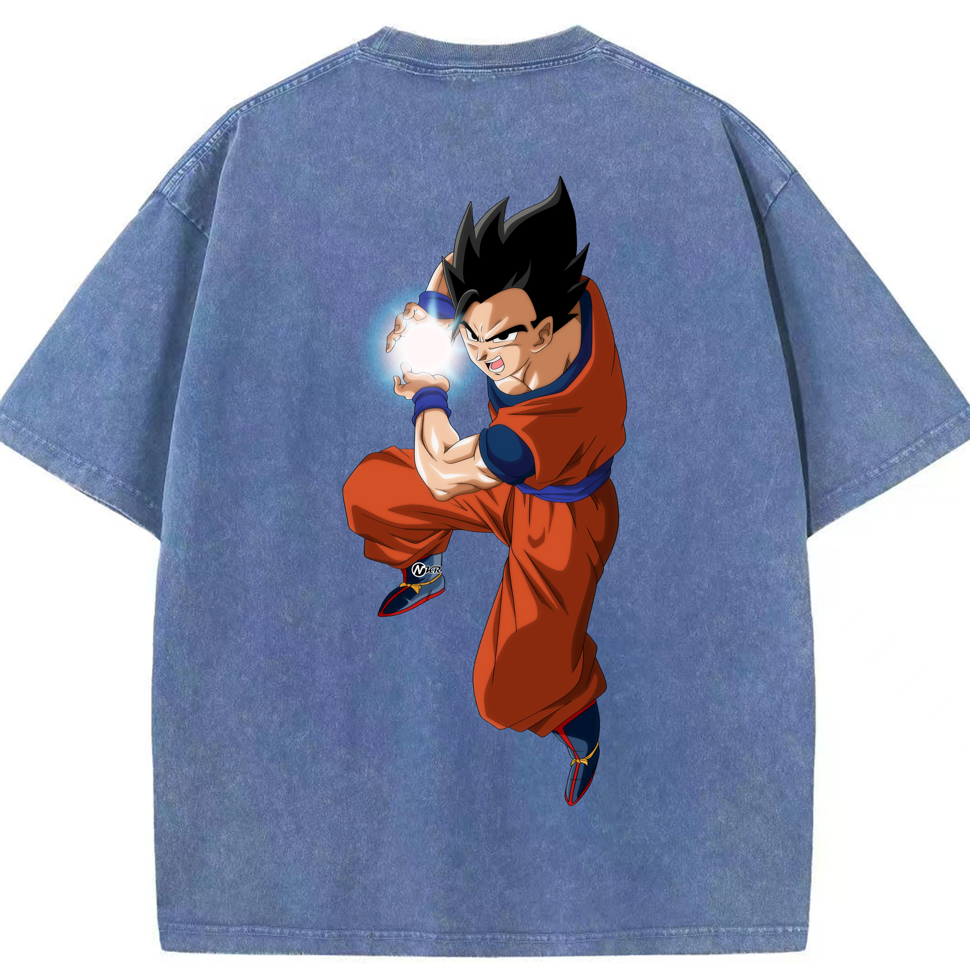 （画像用） ドラゴンボール 孫 悟飯（そんごはん）DRAGON BALL Son Gohan 綿100% ヴィンテージ風 半袖Tシャツ（背面プリント）