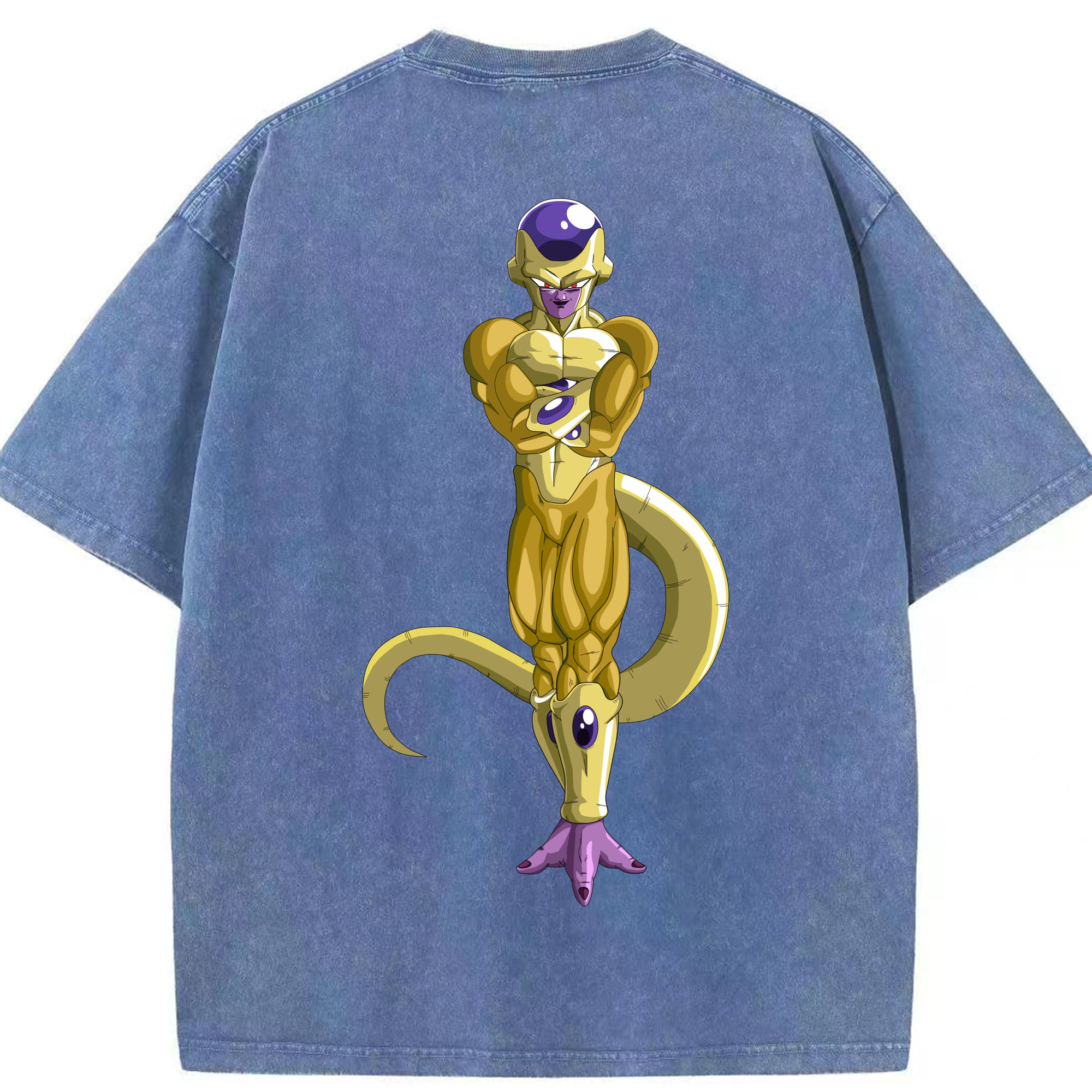（画像用） ドラゴンボール フリーザ DRAGON BALL Frieza 綿100% ヴィンテージ風 半袖Tシャツ（背面プリント）