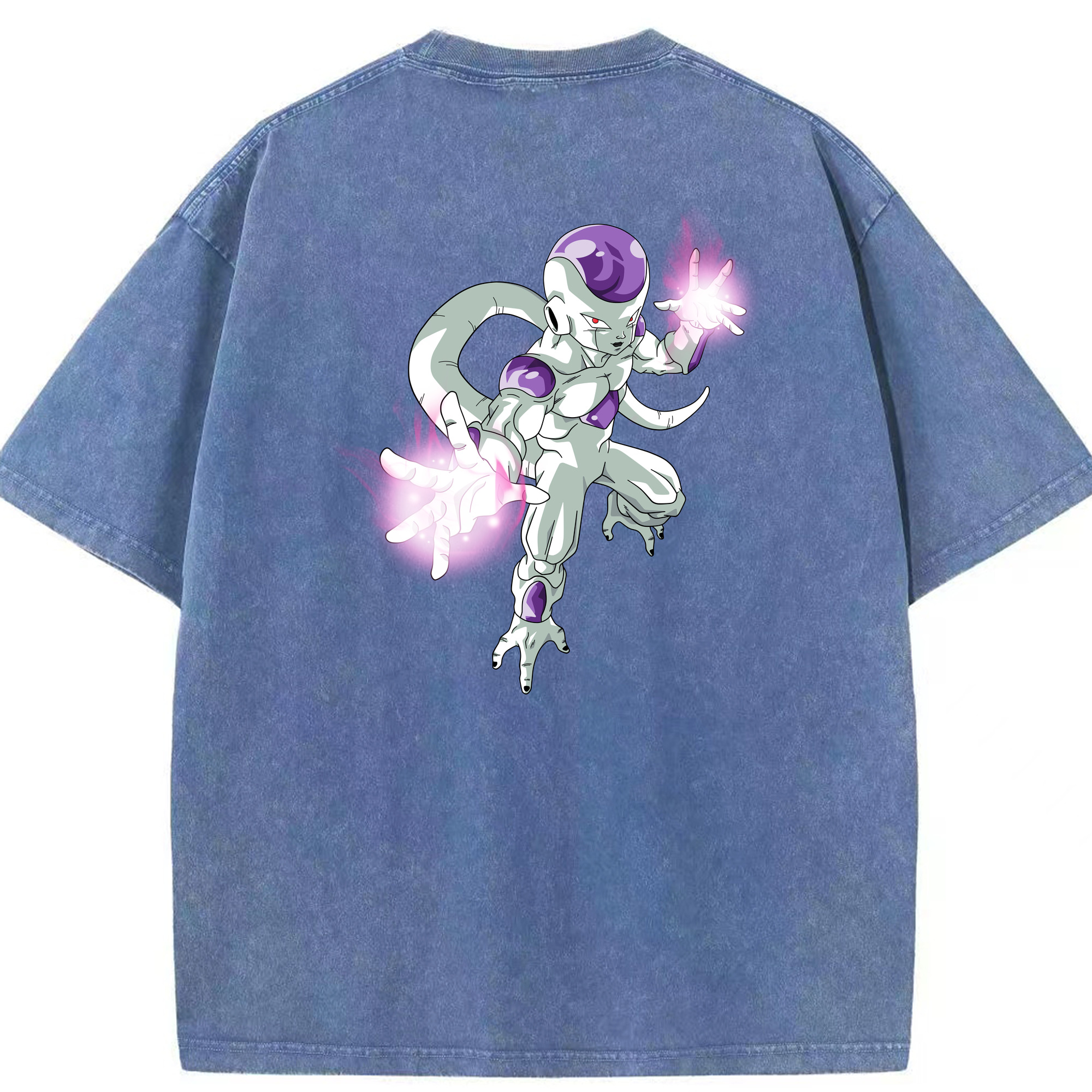 （画像用） ドラゴンボール フリーザ DRAGON BALL Frieza 綿100% ヴィンテージ風 半袖Tシャツ（背面プリント）