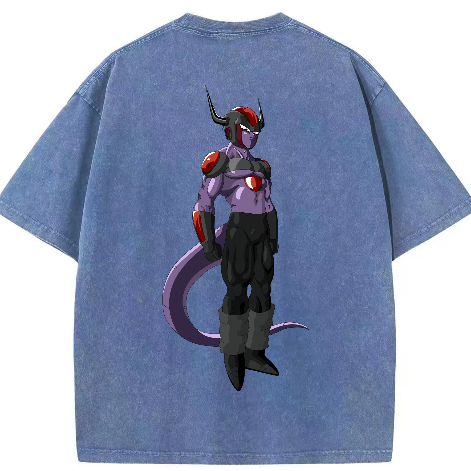 （画像用） ドラゴンボール フリーザ DRAGON BALL Frieza 綿100% ヴィンテージ風 半袖Tシャツ（背面プリント）