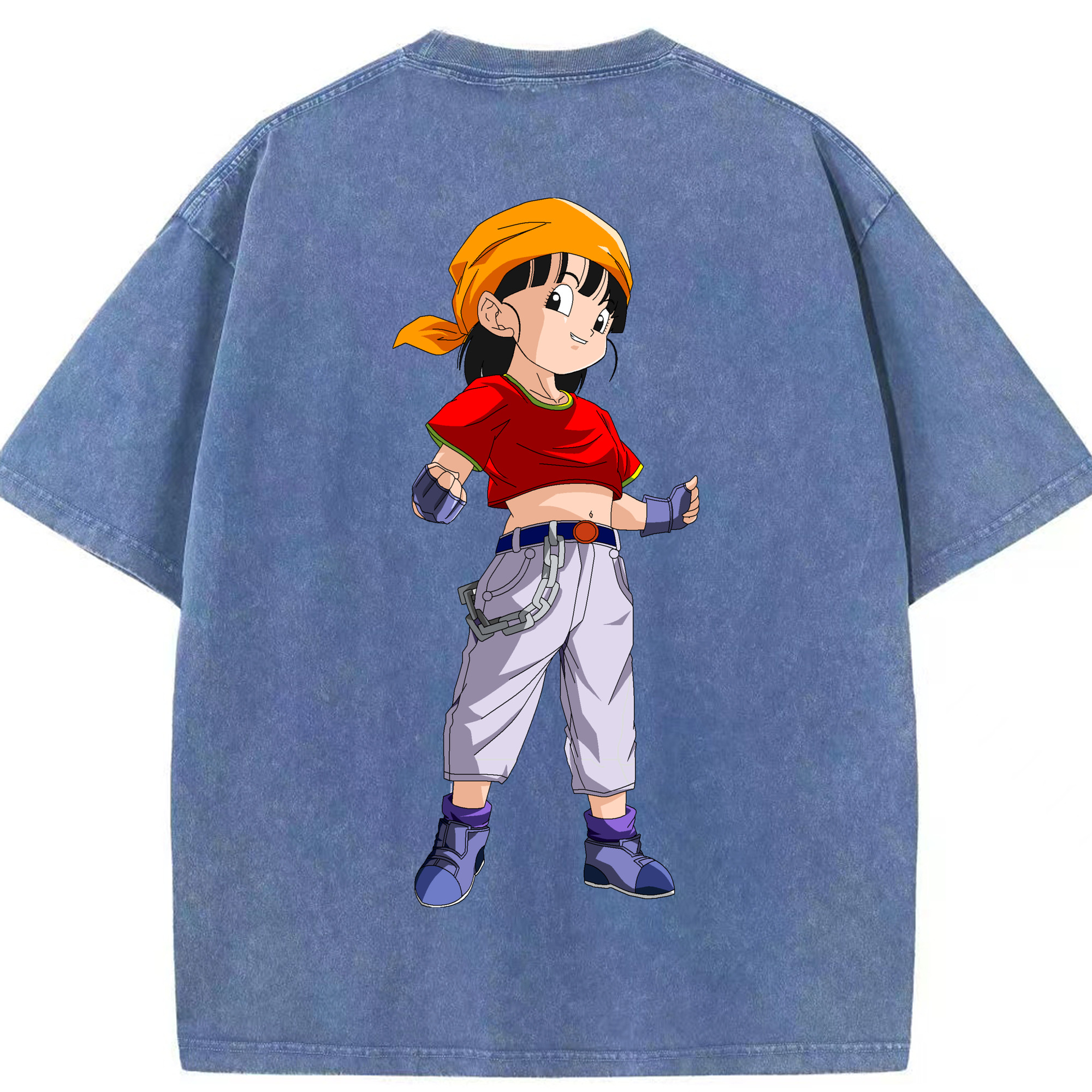 （画像用） ドラゴンボール パン DRAGON BALL Pan 綿100% ヴィンテージ風 半袖Tシャツ（背面プリント）