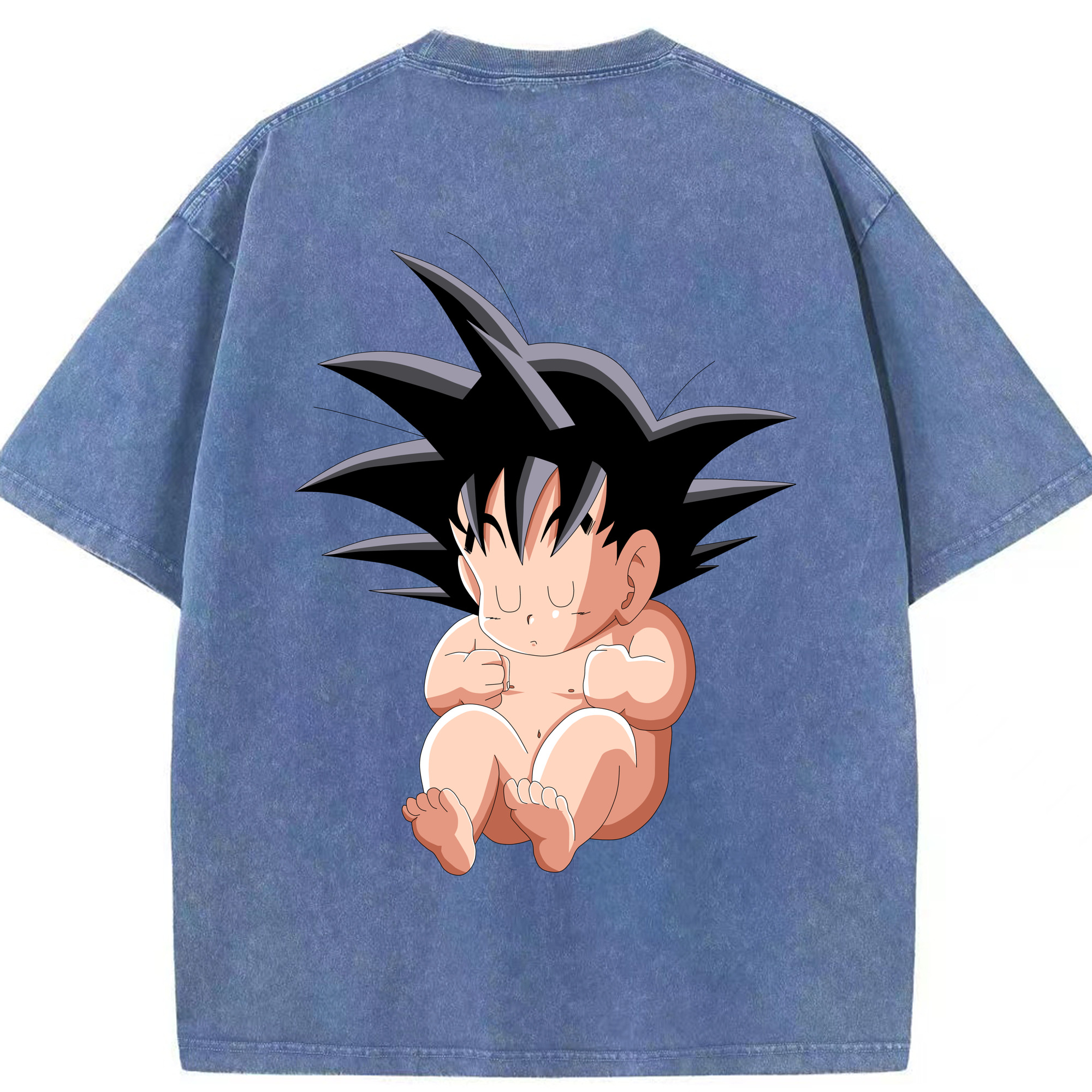 （画像用） ドラゴンボール 孫悟空（そん ごくう）Son Goku カカロット DRAGON BALL Kakarotto 綿100% ヴィンテージ風 半袖Tシャツ（背面プリント）