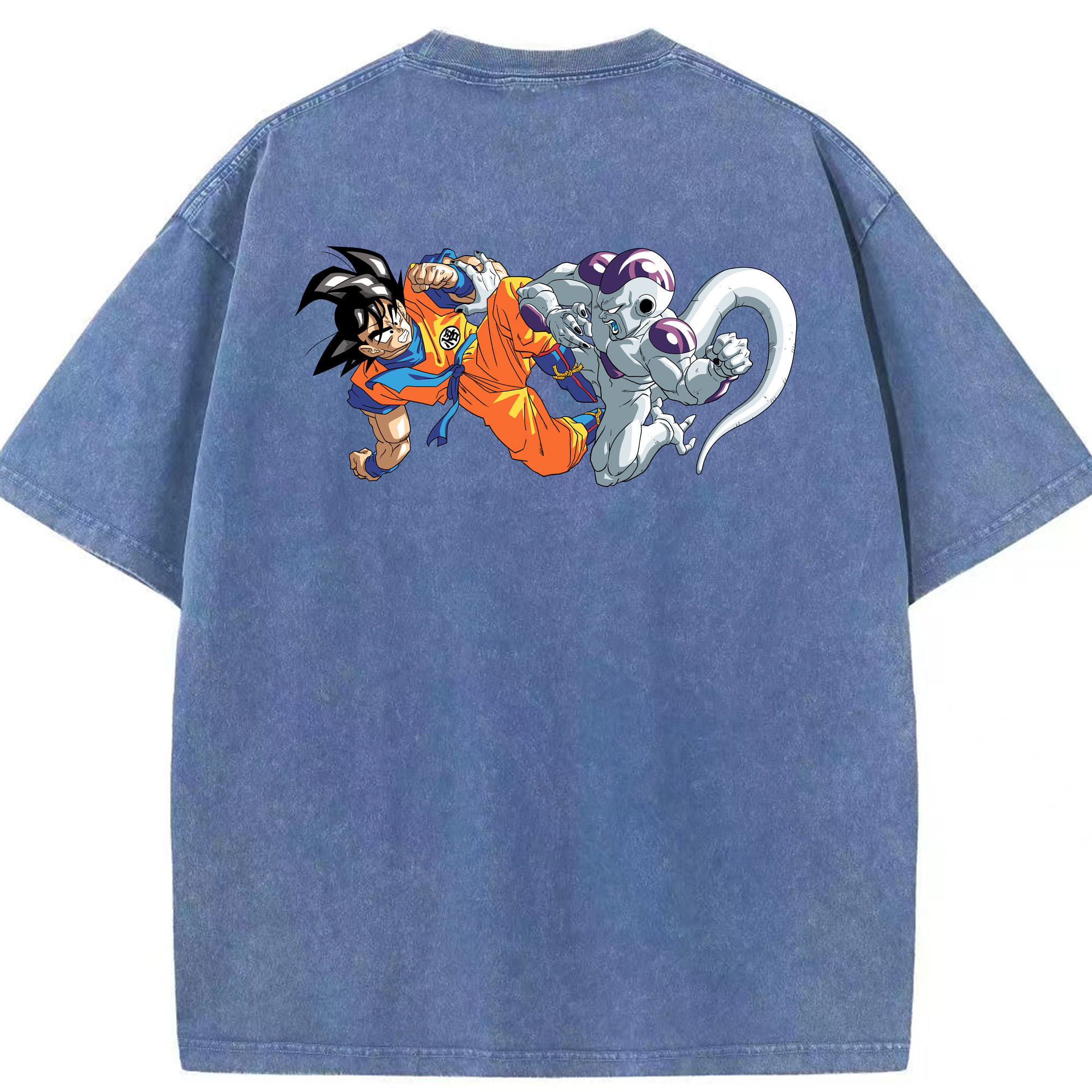 （画像用） ドラゴンボール 孫悟空（そん ごくう）Son Goku カカロット DRAGON BALL Kakarotto 綿100% ヴィンテージ風 半袖Tシャツ（背面プリント）