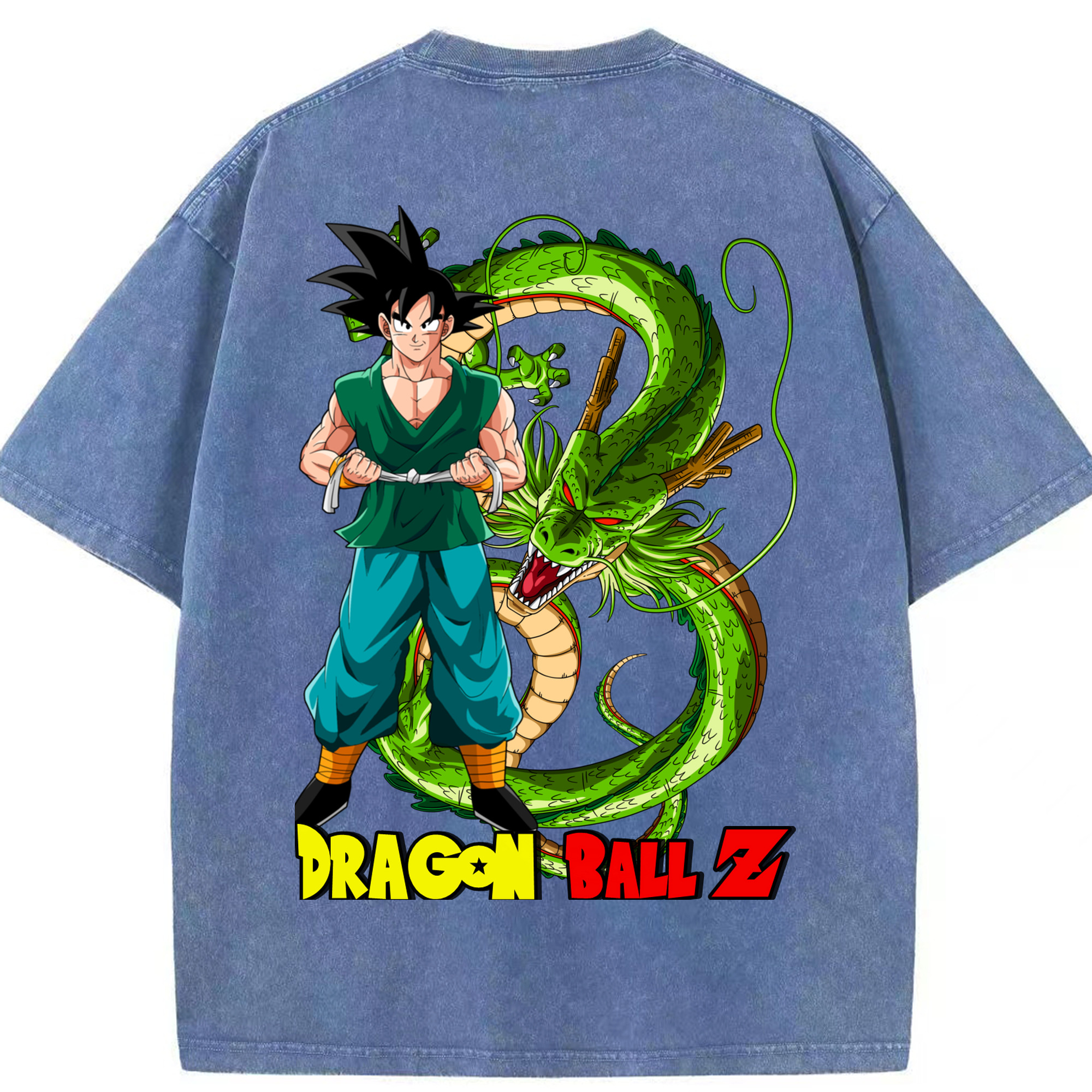 （画像用） ドラゴンボール 孫悟空（そん ごくう）Son Goku カカロット DRAGON BALL Kakarotto 綿100% ヴィンテージ風 半袖Tシャツ（背面プリント）