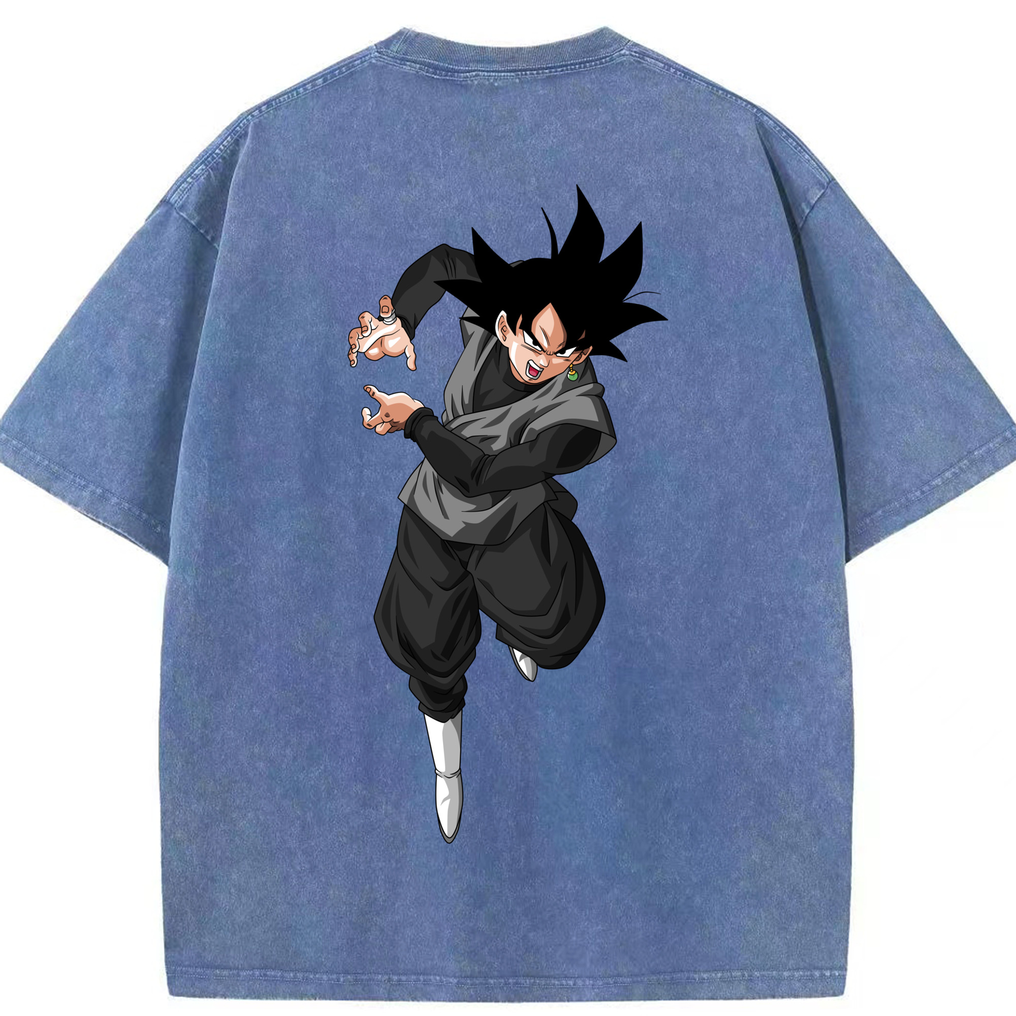 （画像用） ドラゴンボール ベジータ四世（Bejīta Yonsei）DRAGON BALL Vegeta IV 綿100% ヴィンテージ風 半袖Tシャツ（背面プリント）