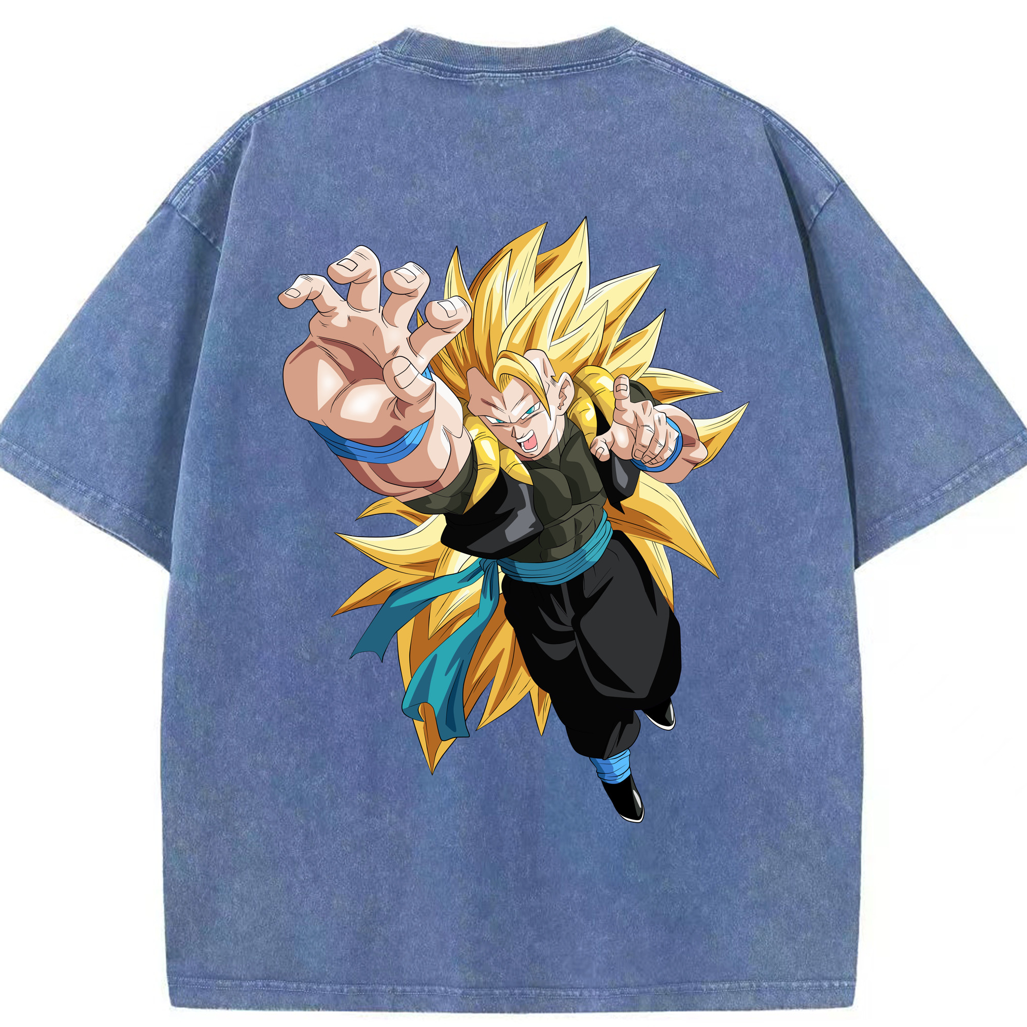 （画像用） ドラゴンボール ベジータ四世（Bejīta Yonsei）DRAGON BALL Vegeta IV 綿100% ヴィンテージ風 半袖Tシャツ（背面プリント）