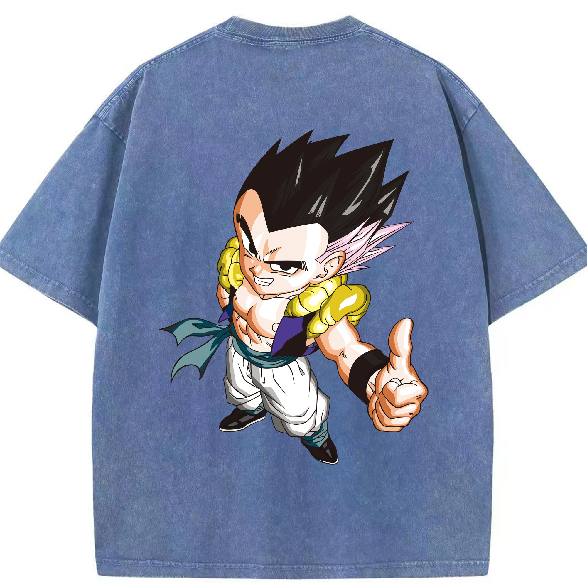 （画像用） ドラゴンボール ベジータ四世（Bejīta Yonsei）DRAGON BALL Vegeta IV 綿100% ヴィンテージ風 半袖Tシャツ（背面プリント）