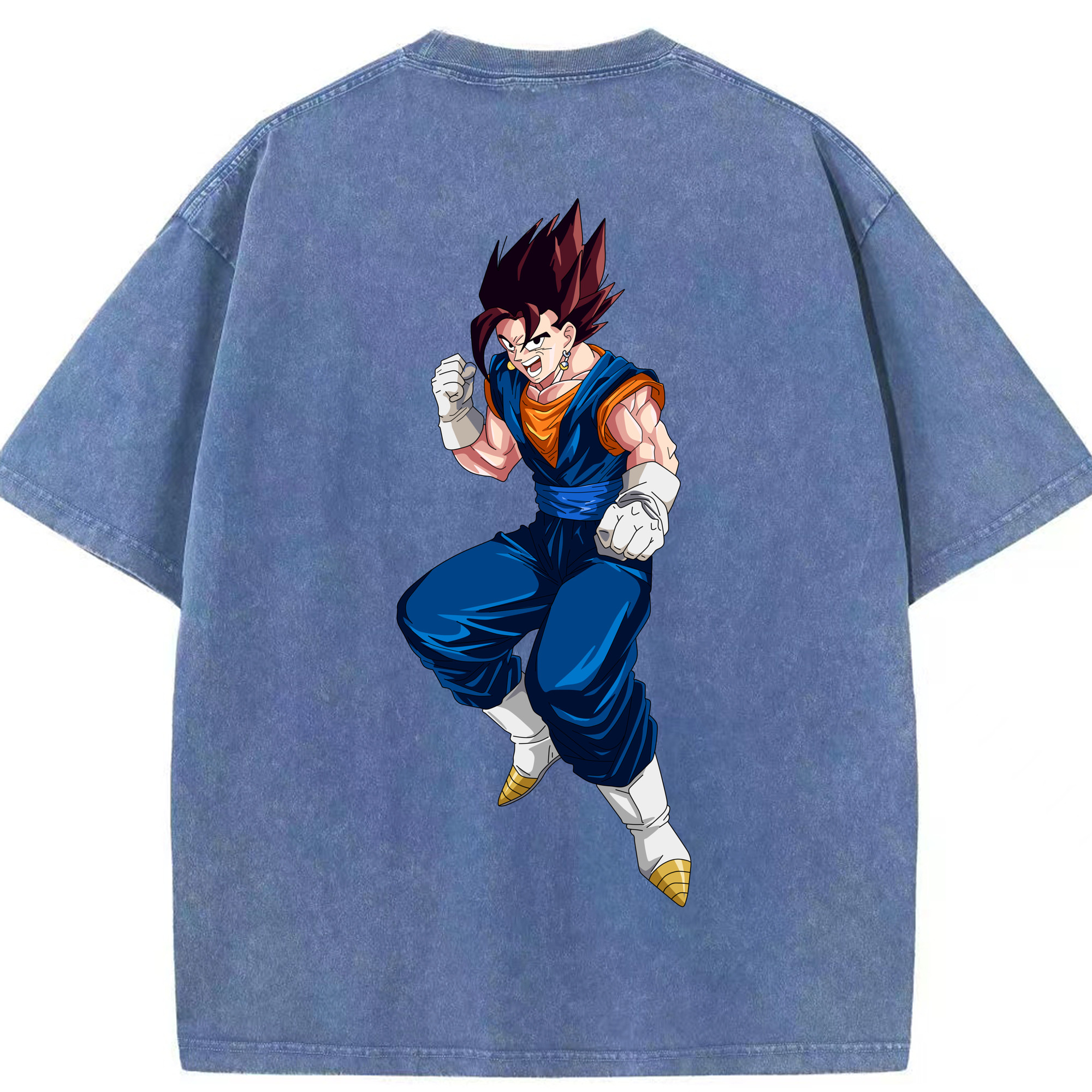 （画像用） ドラゴンボール 孫 悟飯（そんごはん）DRAGON BALL Son Gohan 綿100% ヴィンテージ風 半袖Tシャツ（背面プリント）