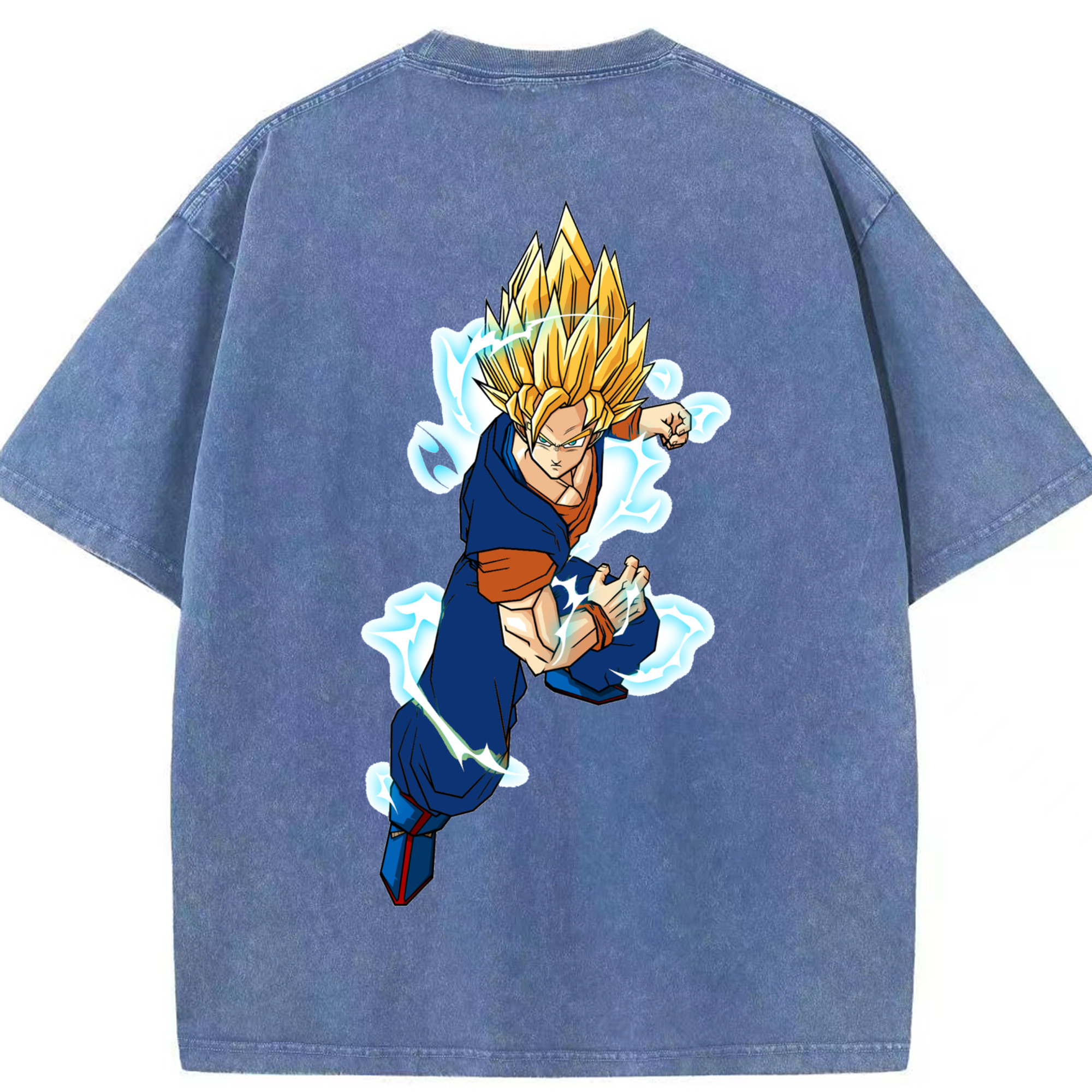 （画像用） ドラゴンボール 孫 悟飯（そんごはん）DRAGON BALL Son Gohan 綿100% ヴィンテージ風 半袖Tシャツ（背面プリント）