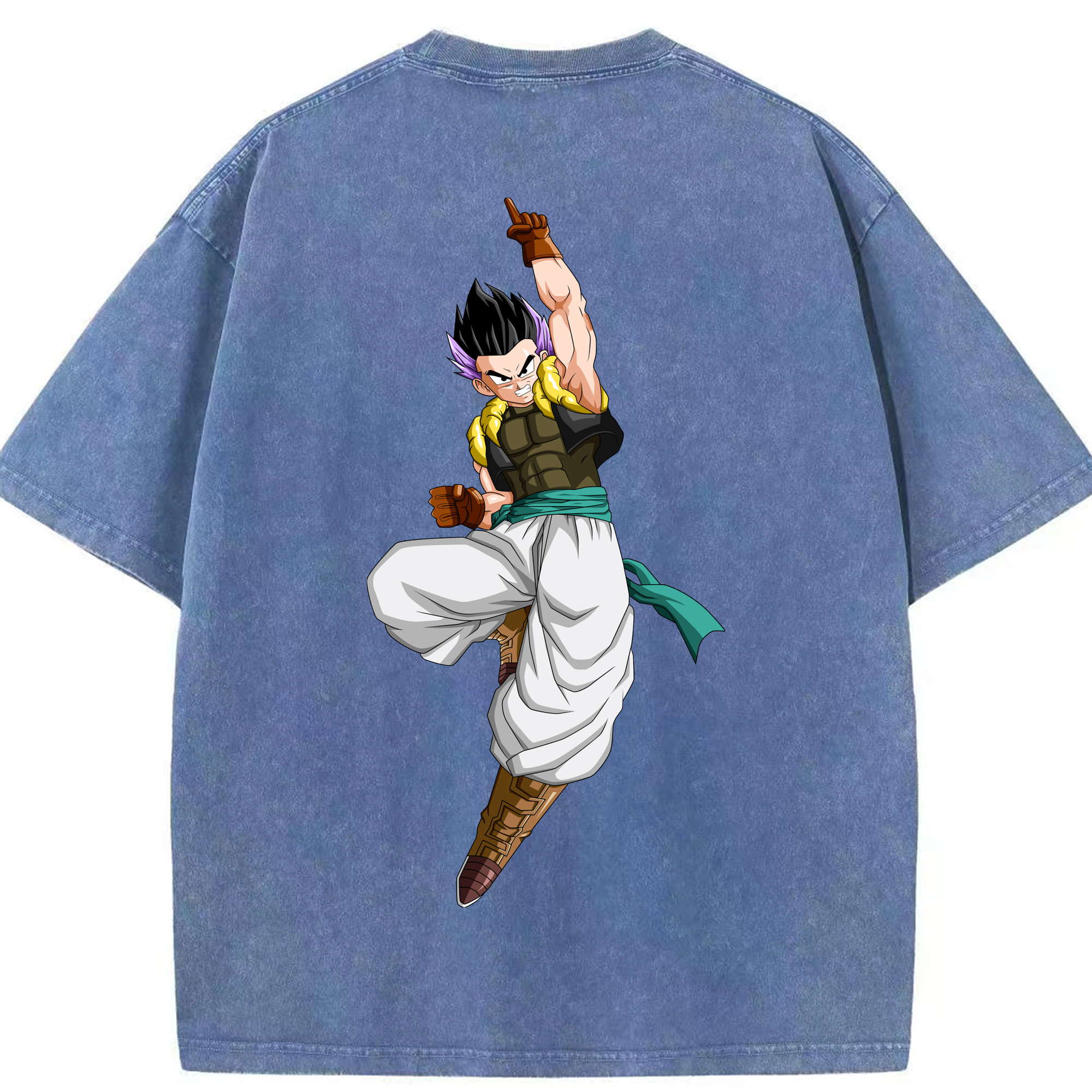 （画像用） ドラゴンボール 孫 悟飯（そんごはん）DRAGON BALL Son Gohan 綿100% ヴィンテージ風 半袖Tシャツ（背面プリント）
