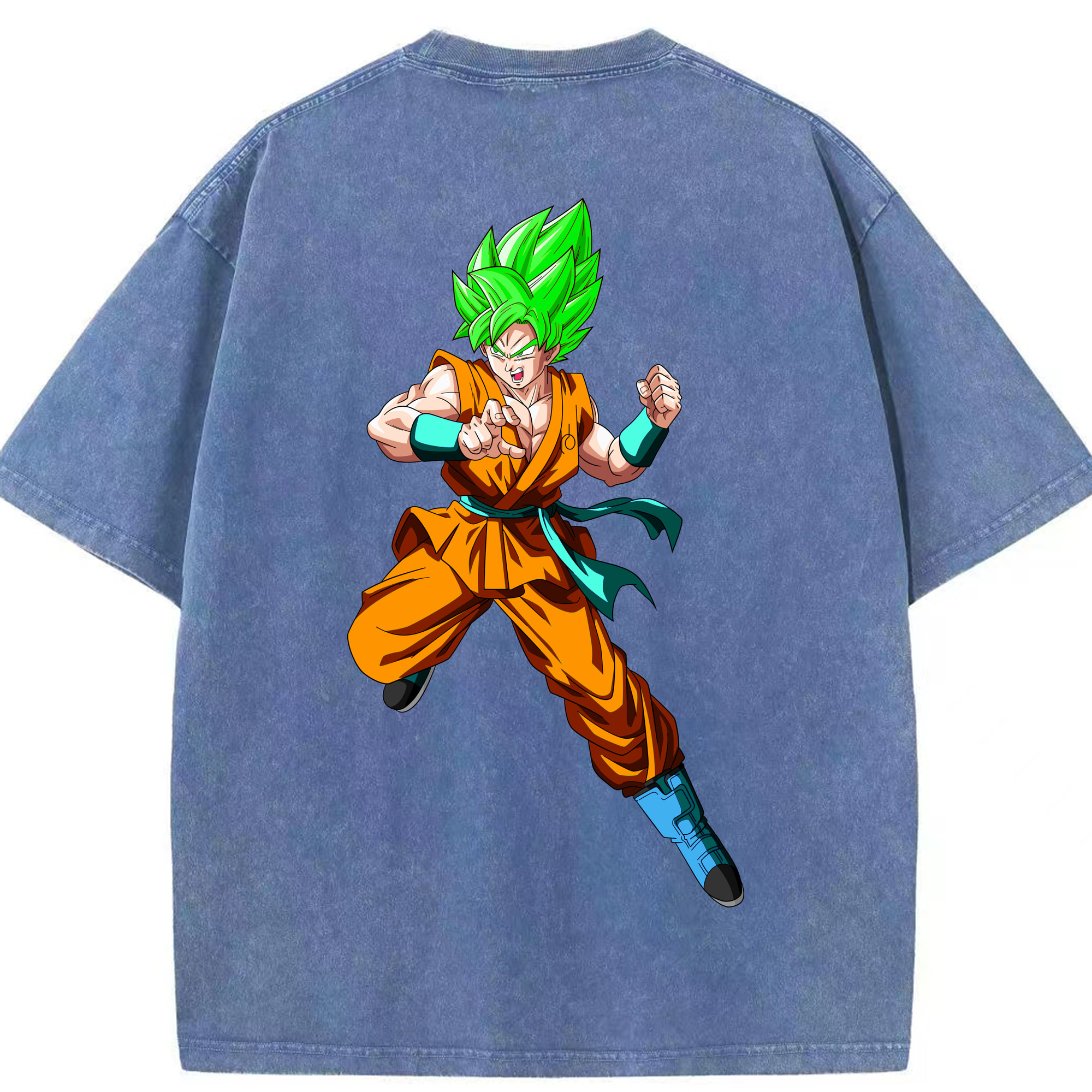 （画像用） ドラゴンボール 孫 悟飯（そんごはん）DRAGON BALL Son Gohan 綿100% ヴィンテージ風 半袖Tシャツ（背面プリント）