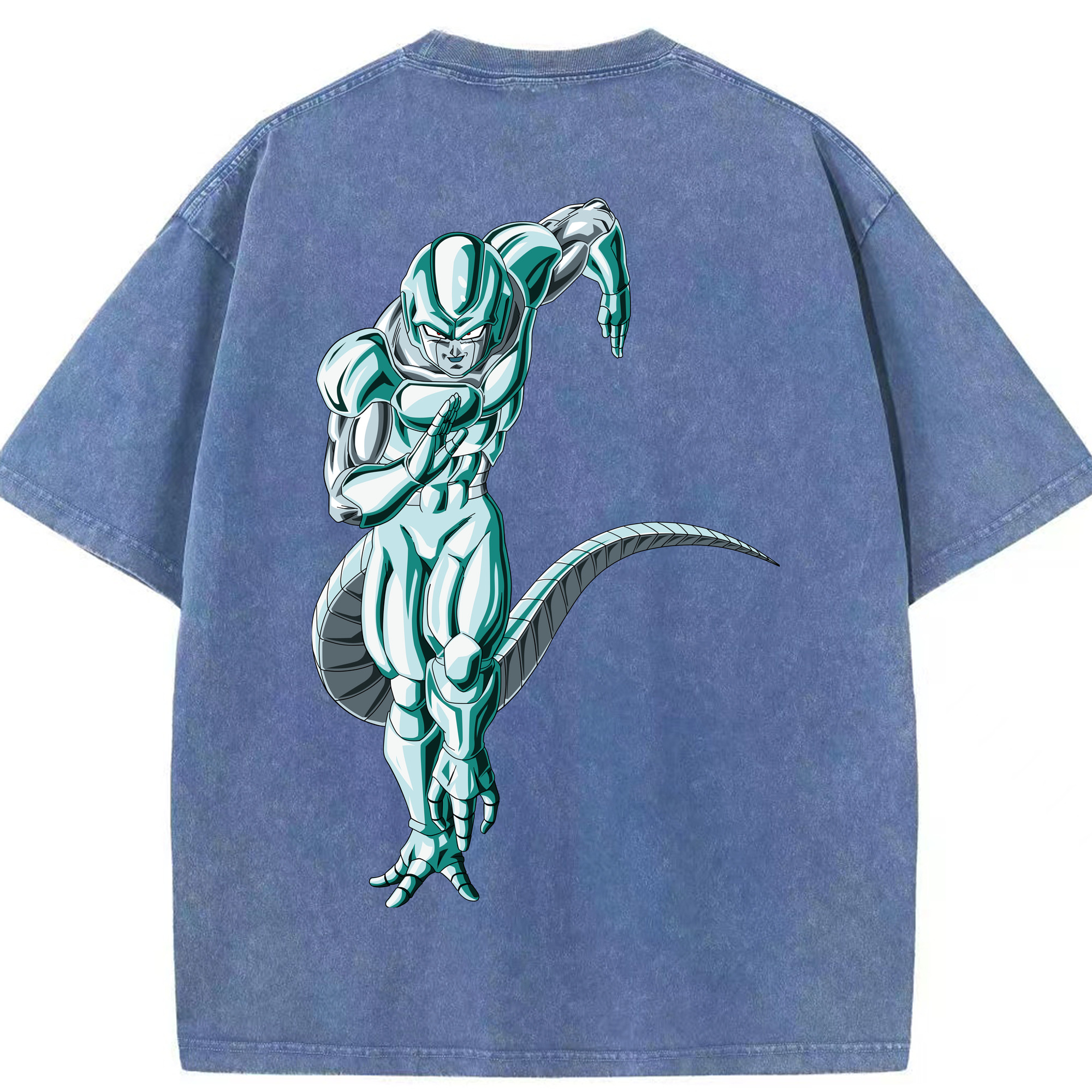 （画像用） ドラゴンボール フリーザ DRAGON BALL Frieza 綿100% ヴィンテージ風 半袖Tシャツ（背面プリント）