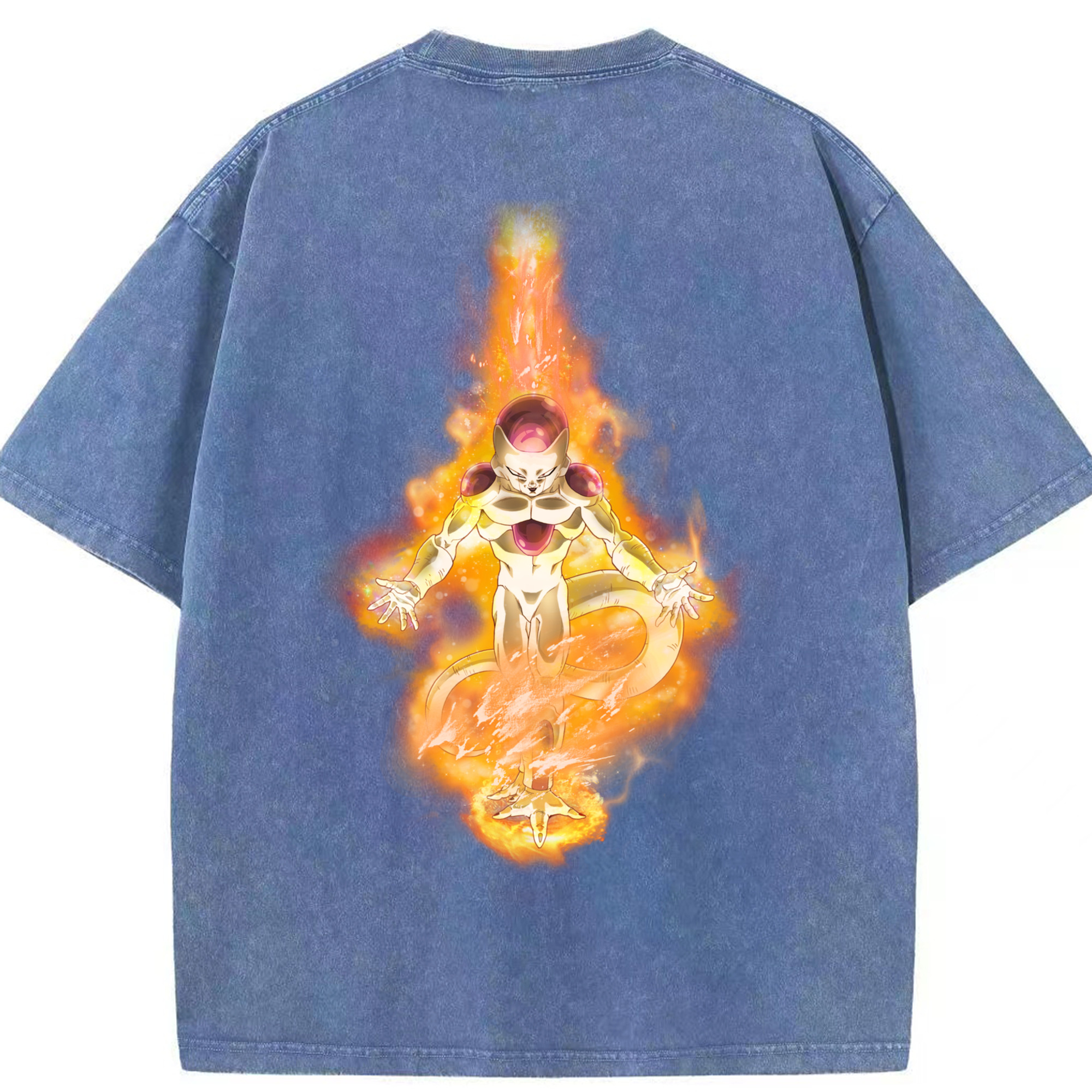 （画像用） ドラゴンボール フリーザ DRAGON BALL Frieza 綿100% ヴィンテージ風 半袖Tシャツ（背面プリント）