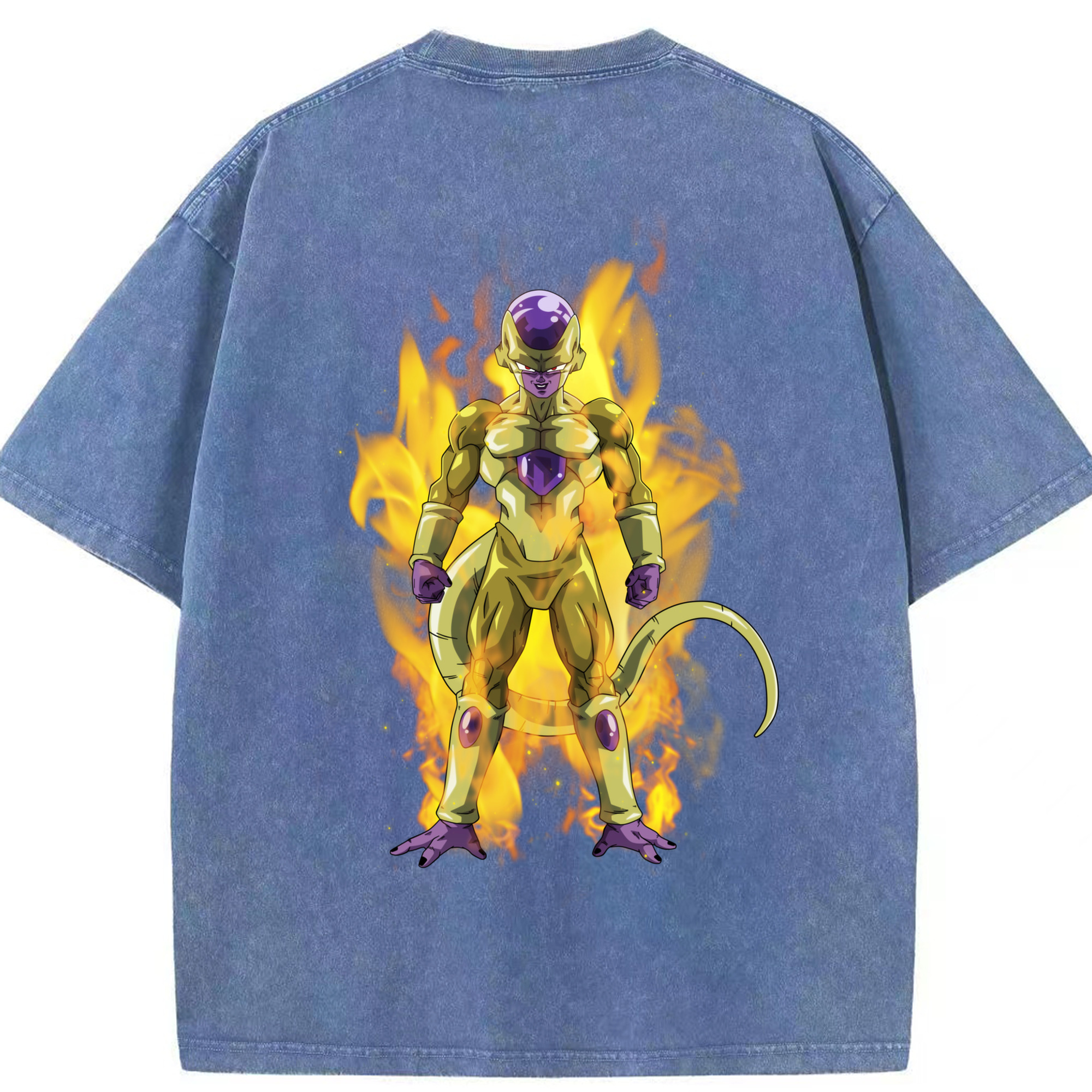 （画像用） ドラゴンボール フリーザ DRAGON BALL Frieza 綿100% ヴィンテージ風 半袖Tシャツ（背面プリント）