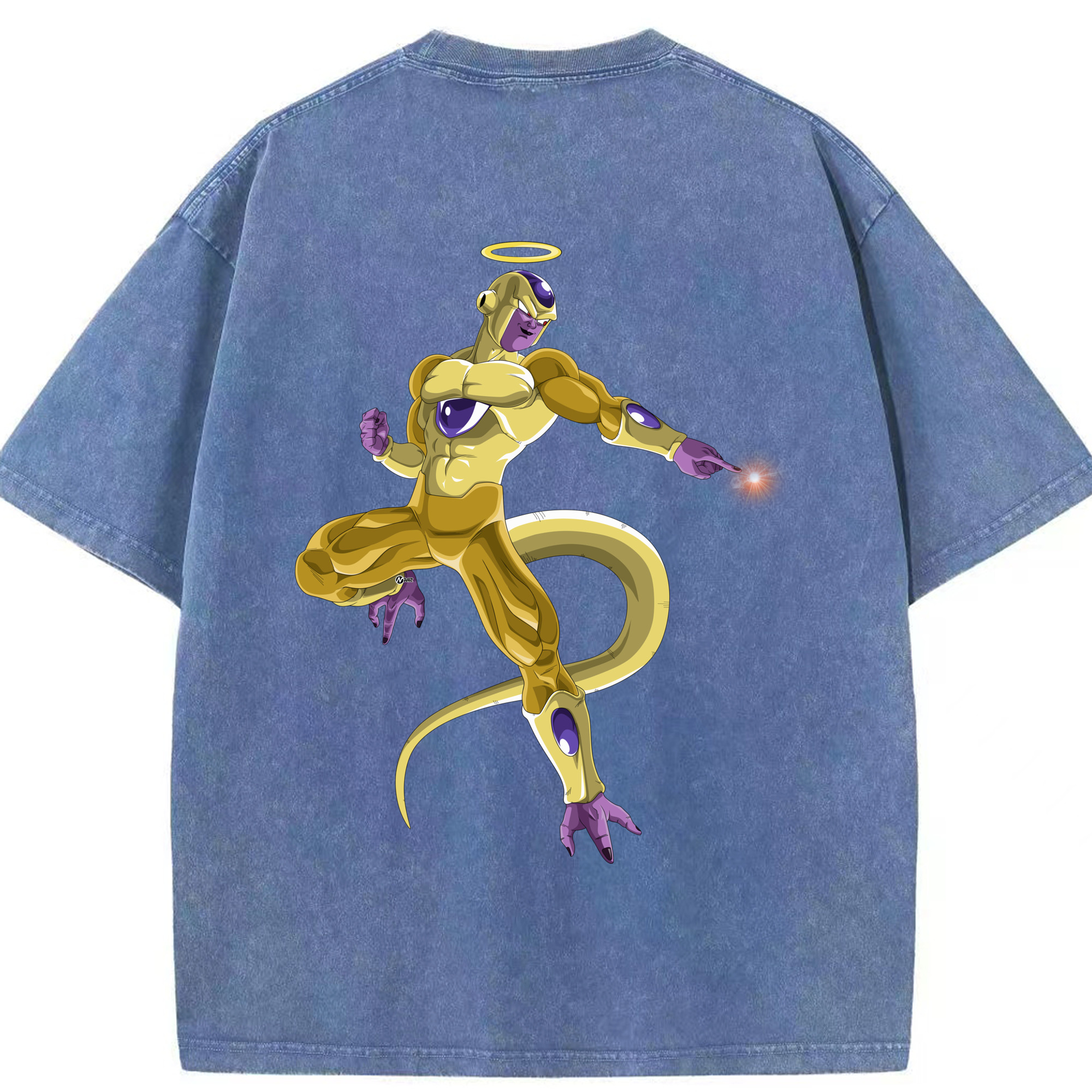 （画像用） ドラゴンボール フリーザ DRAGON BALL Frieza 綿100% ヴィンテージ風 半袖Tシャツ（背面プリント）