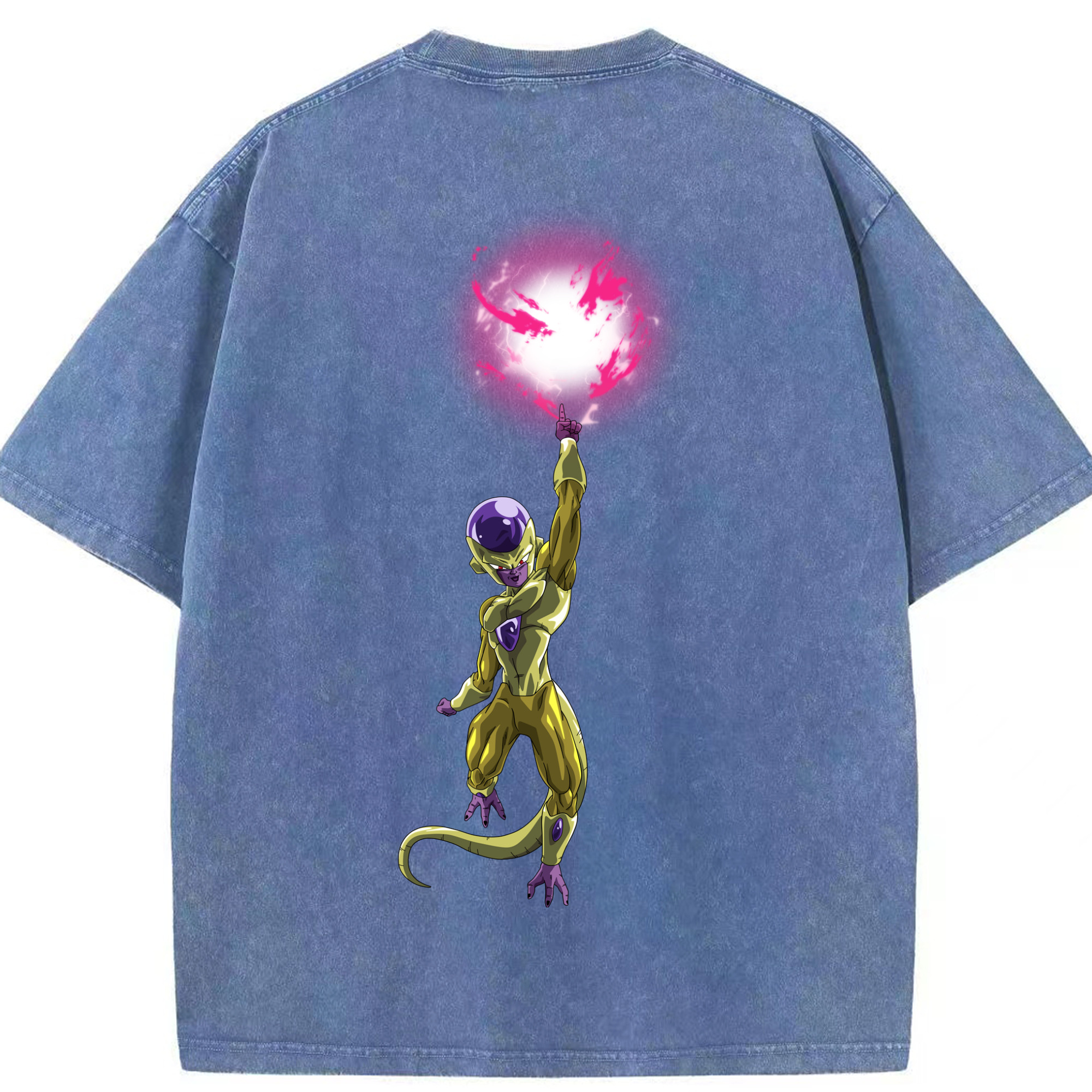 （画像用） ドラゴンボール フリーザ DRAGON BALL Frieza 綿100% ヴィンテージ風 半袖Tシャツ（背面プリント）