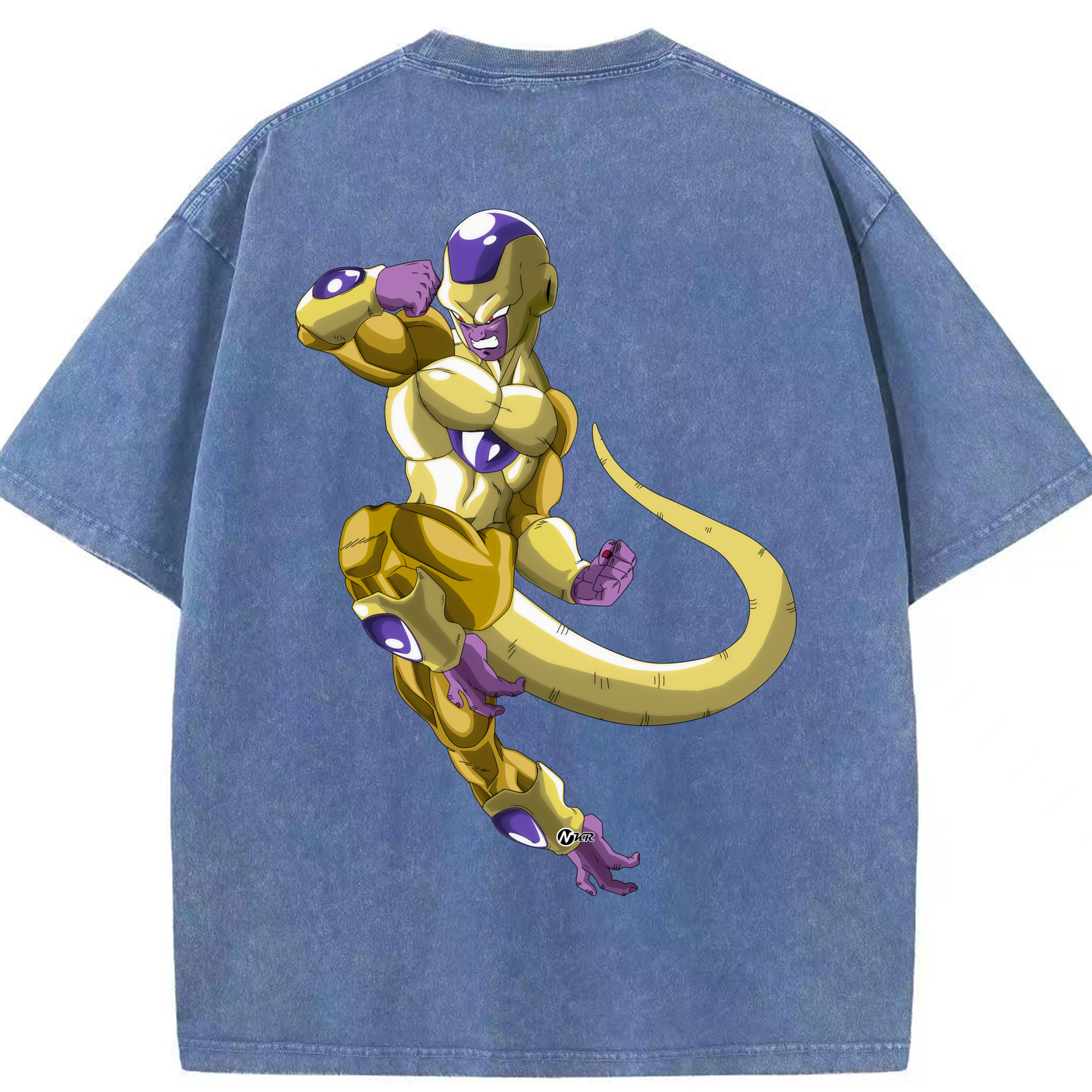 （画像用） ドラゴンボール フリーザ DRAGON BALL Frieza 綿100% ヴィンテージ風 半袖Tシャツ（背面プリント）