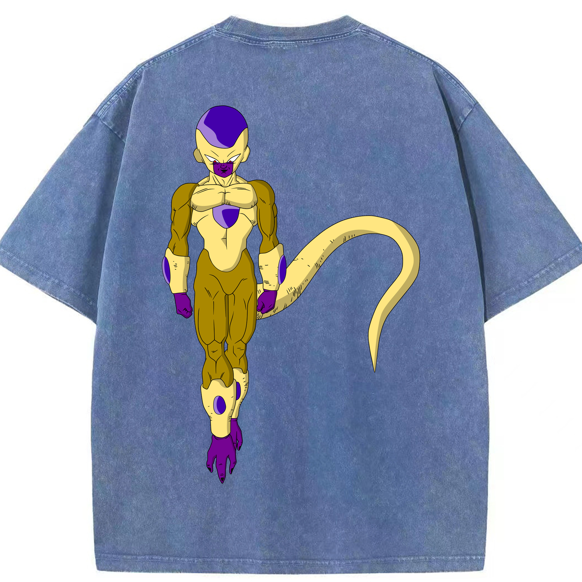 （画像用） ドラゴンボール フリーザ DRAGON BALL Frieza 綿100% ヴィンテージ風 半袖Tシャツ（背面プリント）