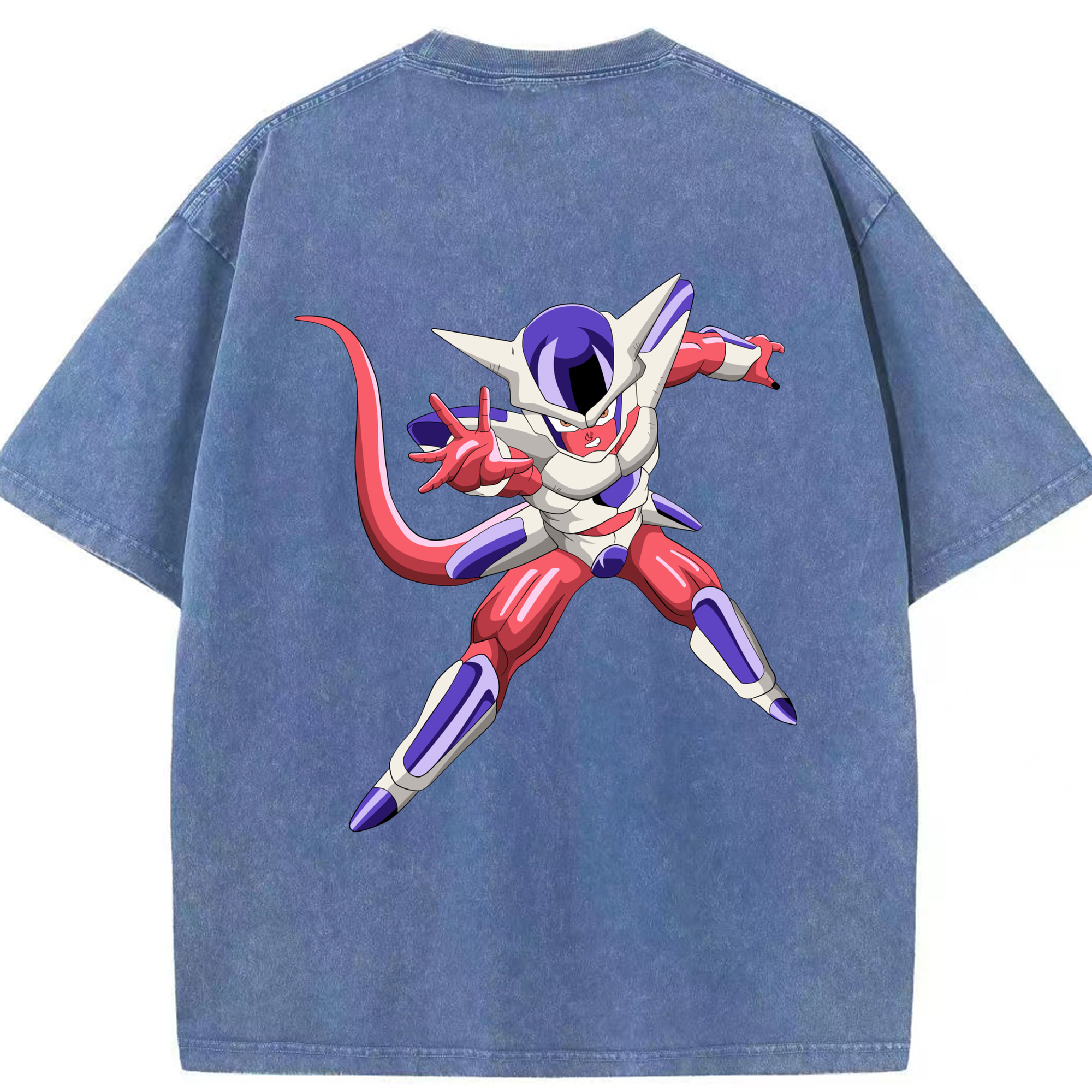 （画像用） ドラゴンボール フリーザ DRAGON BALL Frieza 綿100% ヴィンテージ風 半袖Tシャツ（背面プリント）