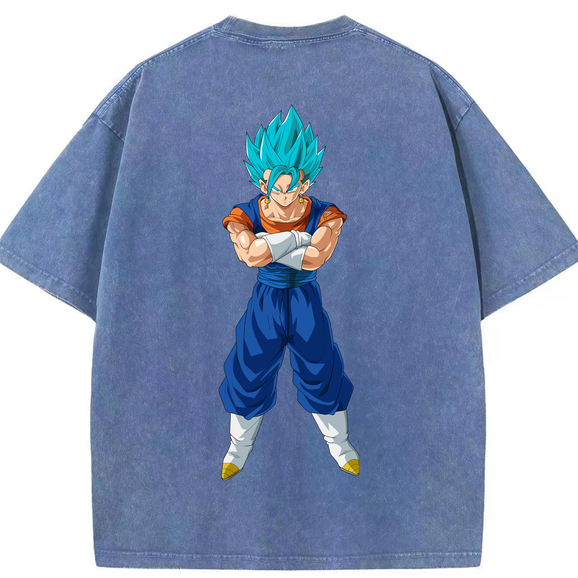 （画像用） ドラゴンボール ベジット DRAGON BALL Vegetto 綿100% ヴィンテージ風 半袖Tシャツ（背面プリント）