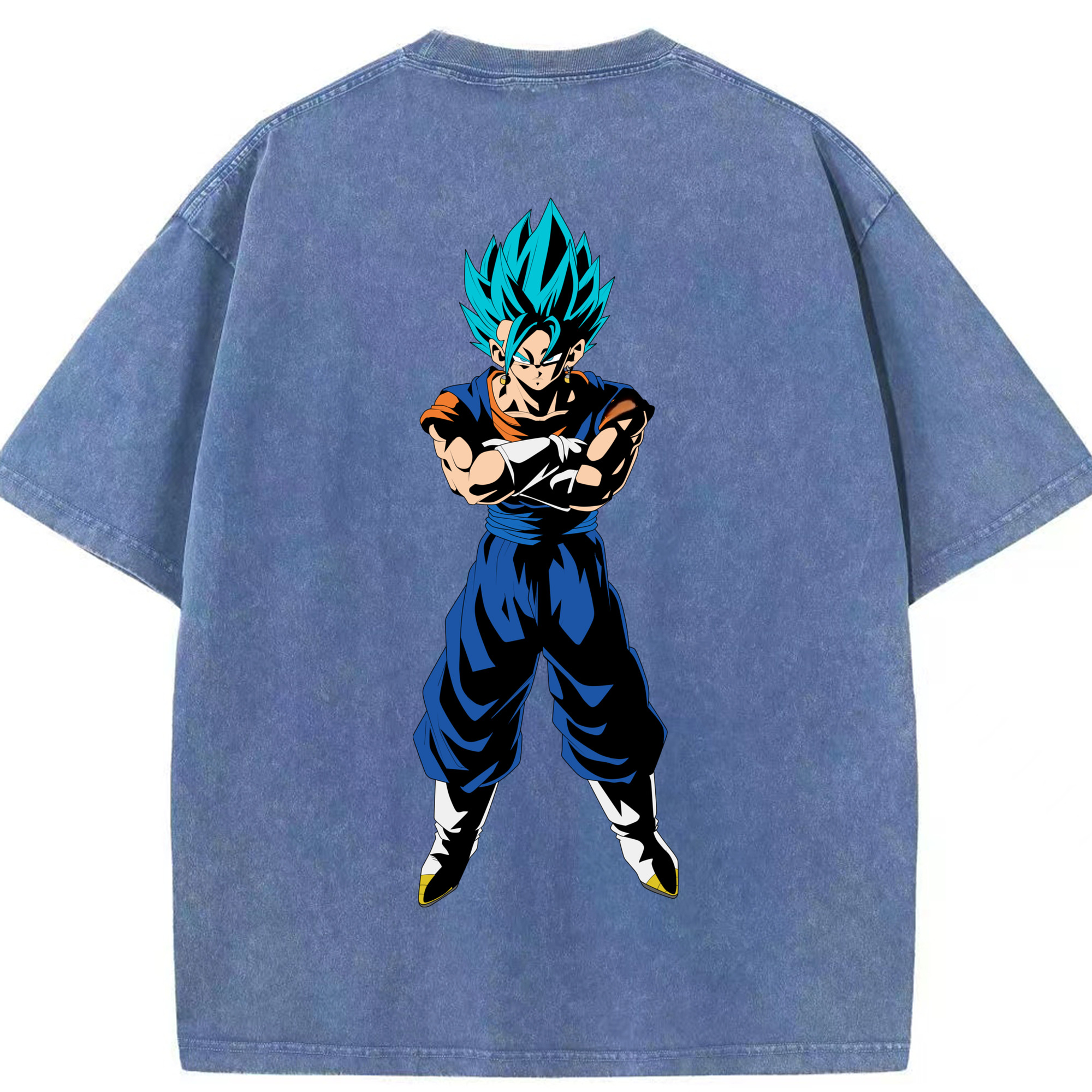 （画像用） ドラゴンボール ベジット DRAGON BALL Vegetto 綿100% ヴィンテージ風 半袖Tシャツ（背面プリント）