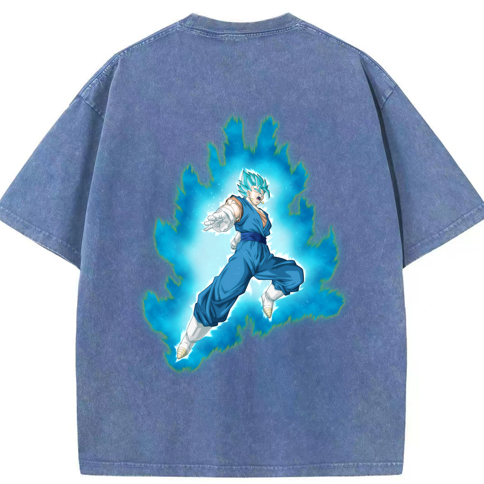 （画像用） ドラゴンボール ベジット DRAGON BALL Vegetto 綿100% ヴィンテージ風 半袖Tシャツ（背面プリント）