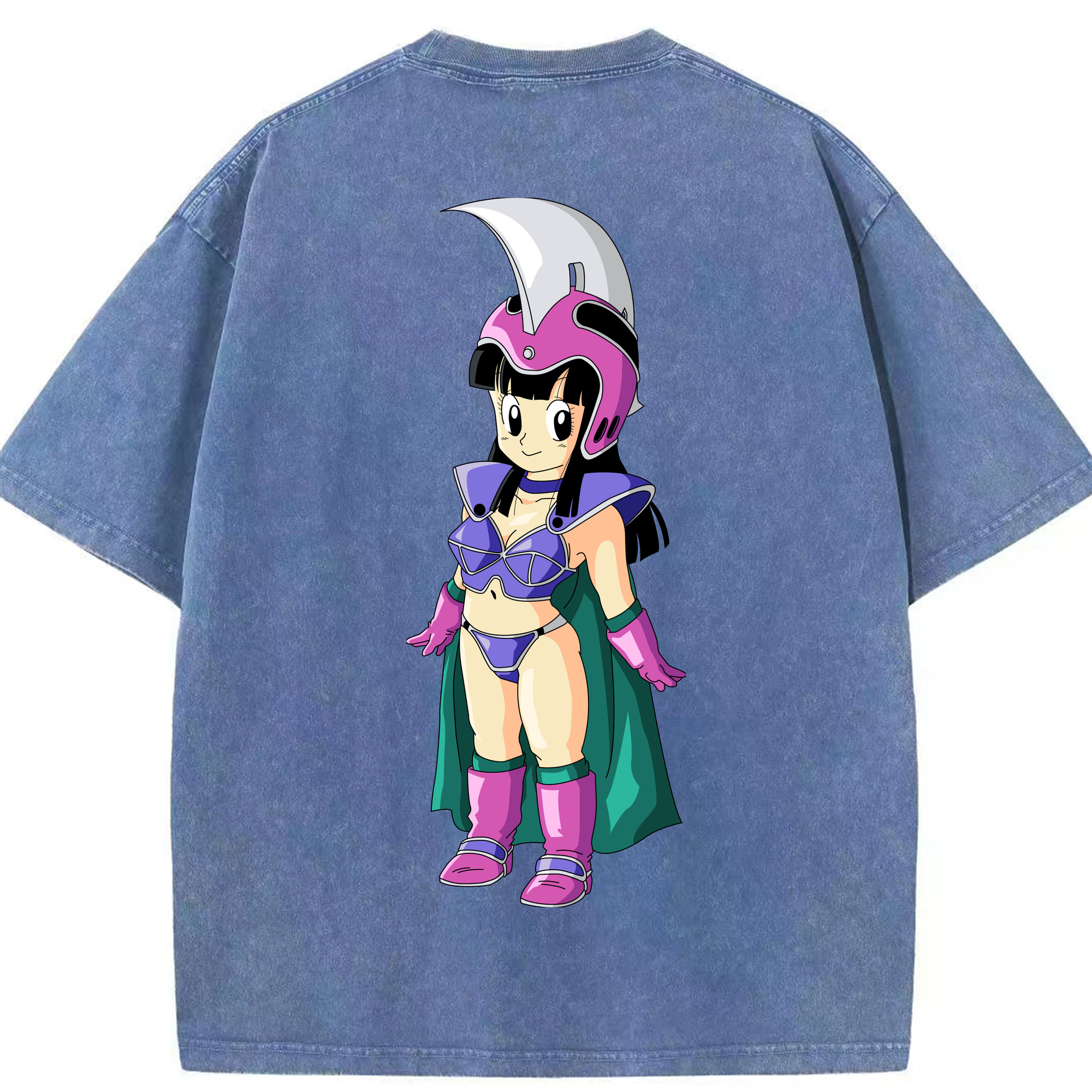 （画像用） ドラゴンボール チチ DRAGON BALL Chichi 綿100% ヴィンテージ風 半袖Tシャツ（背面プリント）