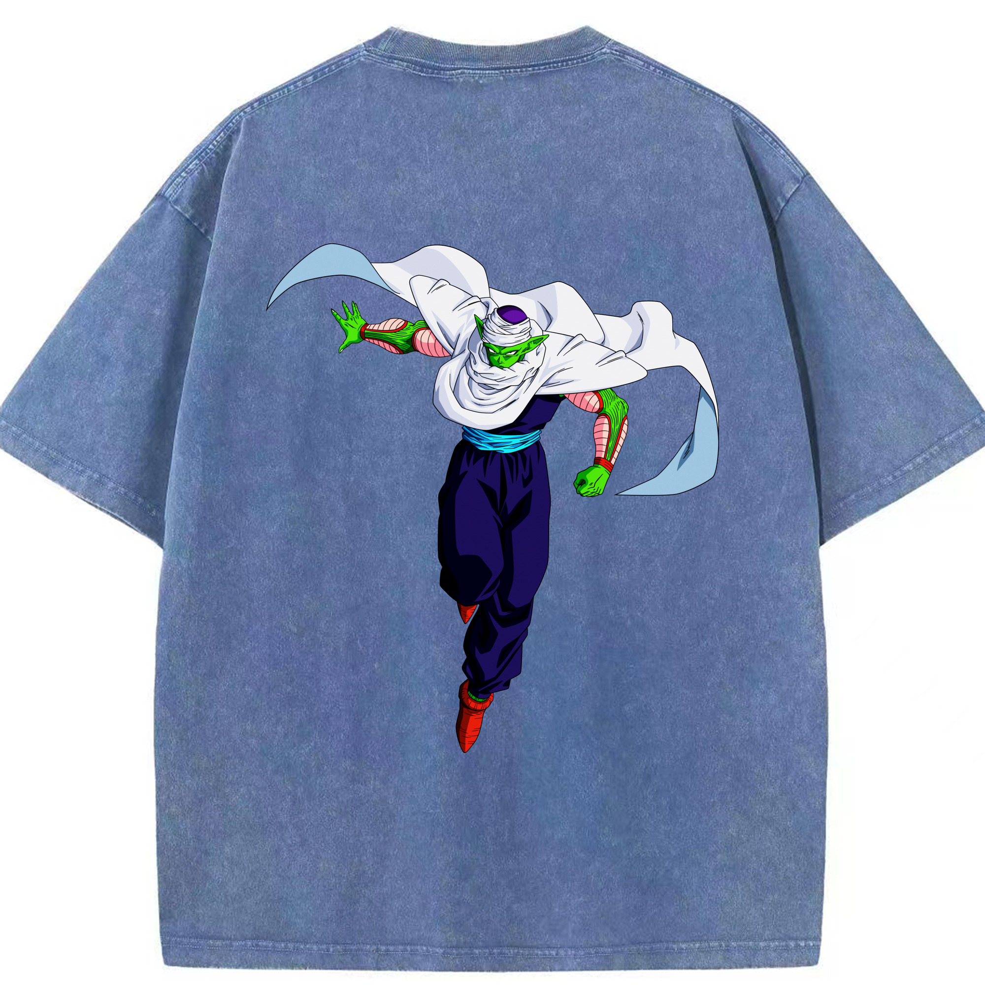 （画像用） ドラゴンボール ピッコロ DRAGON BALL Piccolo 綿100% ヴィンテージ風 半袖Tシャツ（背面プリント）