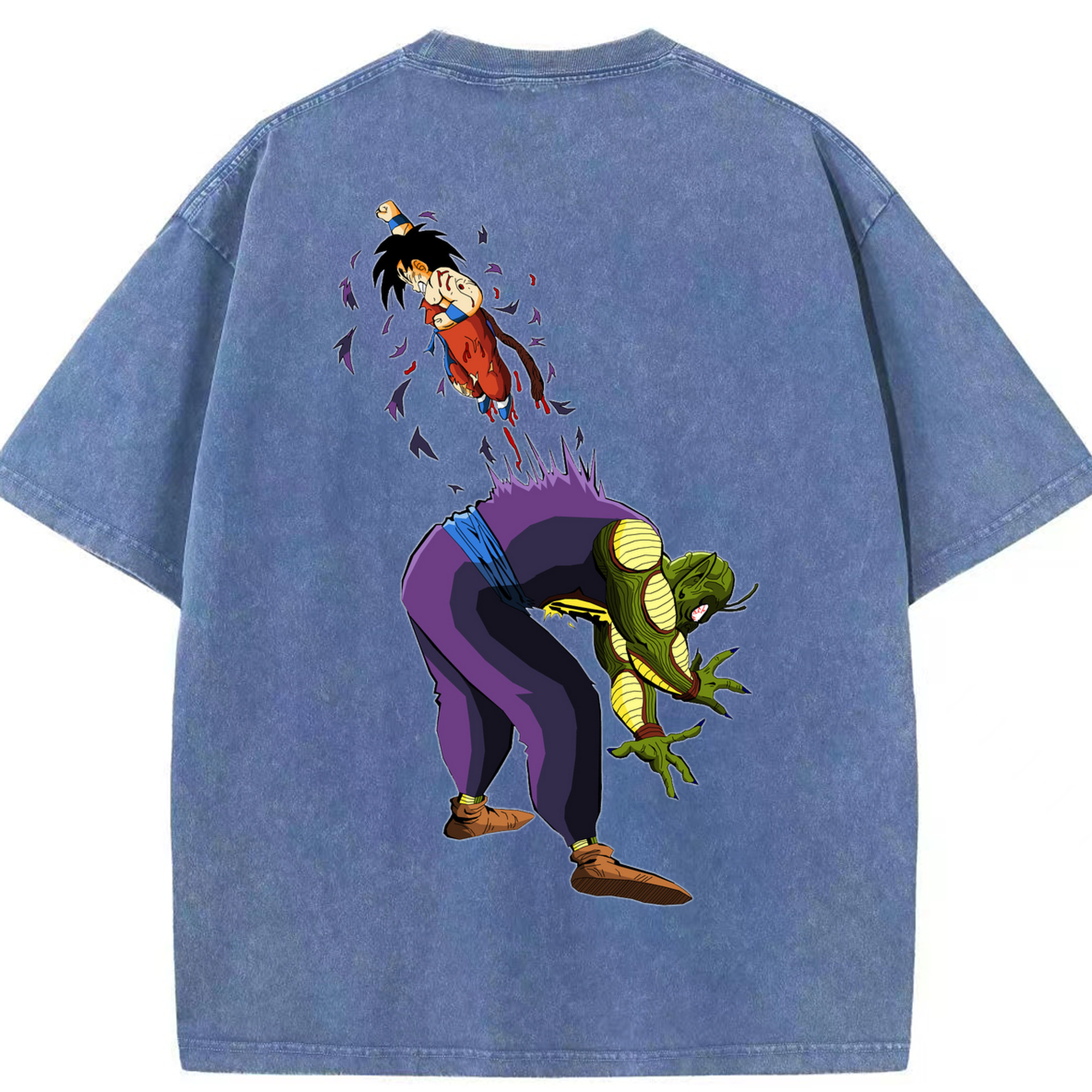 （画像用） ドラゴンボール DRAGON BALL 綿100% ヴィンテージ風 半袖Tシャツ（背面プリント）
