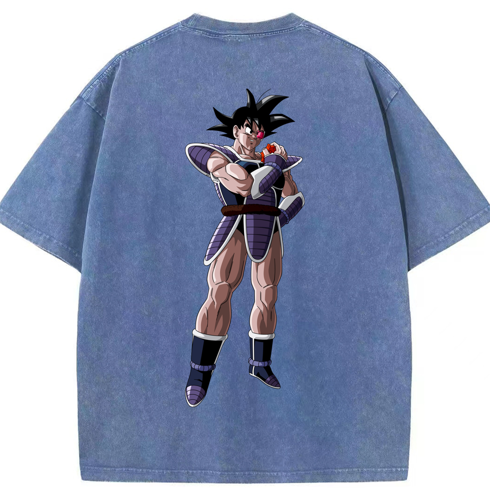 （画像用） ドラゴンボール 孫悟空（そん ごくう）Son Goku カカロット DRAGON BALL Kakarotto 綿100% ヴィンテージ風 半袖Tシャツ（背面プリント）