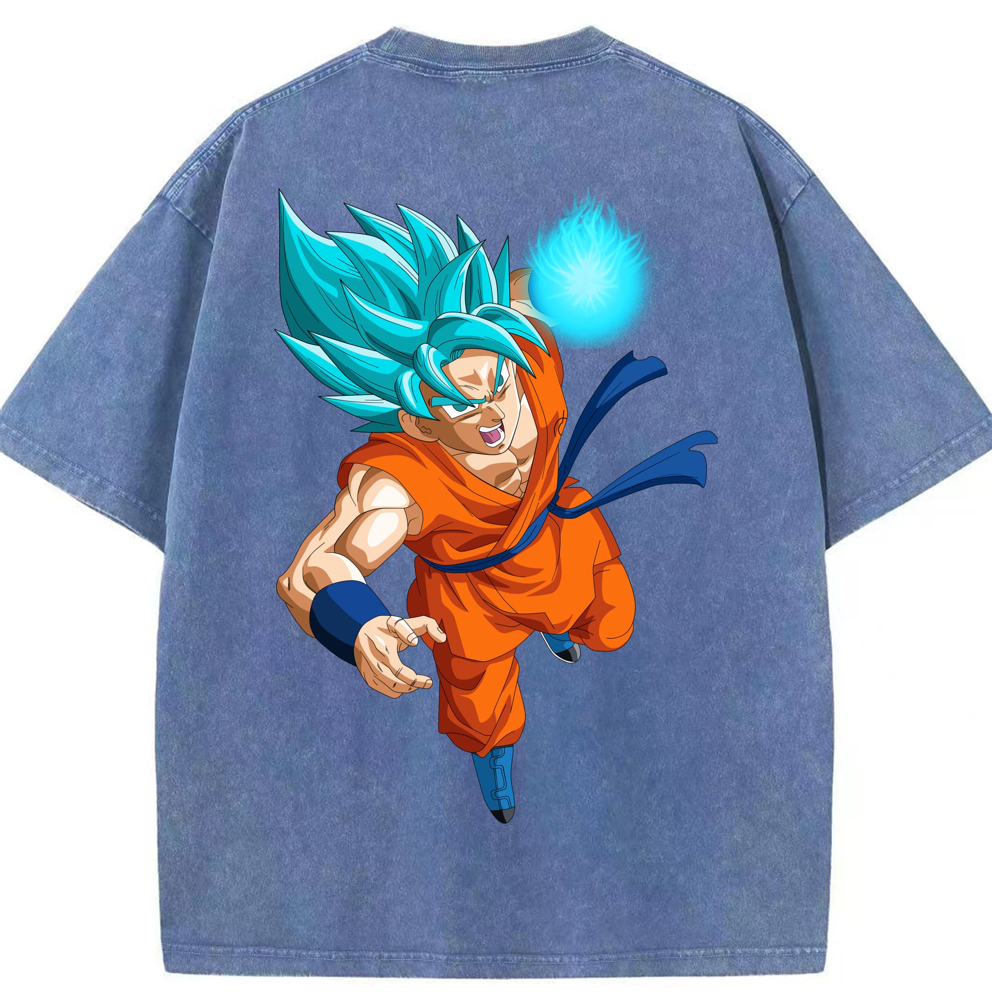 （画像用） ドラゴンボール 孫悟空（そん ごくう）Son Goku カカロット DRAGON BALL Kakarotto 綿100% ヴィンテージ風 半袖Tシャツ（背面プリント）