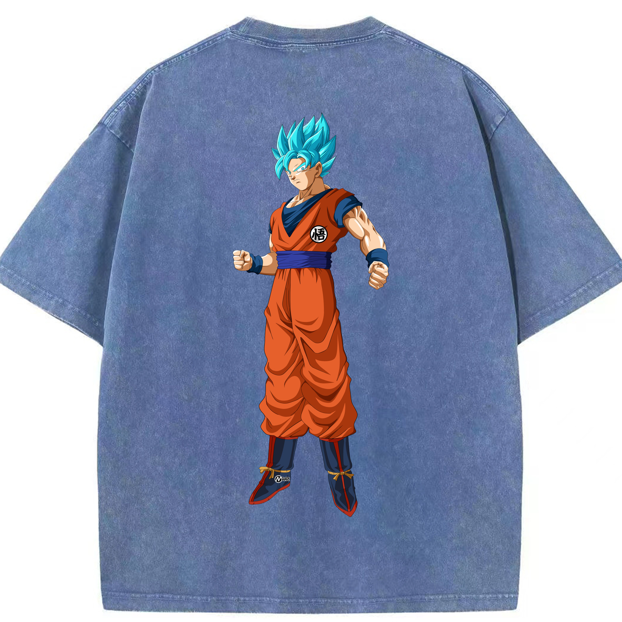 （画像用） ドラゴンボール 孫悟空（そん ごくう）Son Goku カカロット DRAGON BALL Kakarotto 綿100% ヴィンテージ風 半袖Tシャツ（背面プリント）