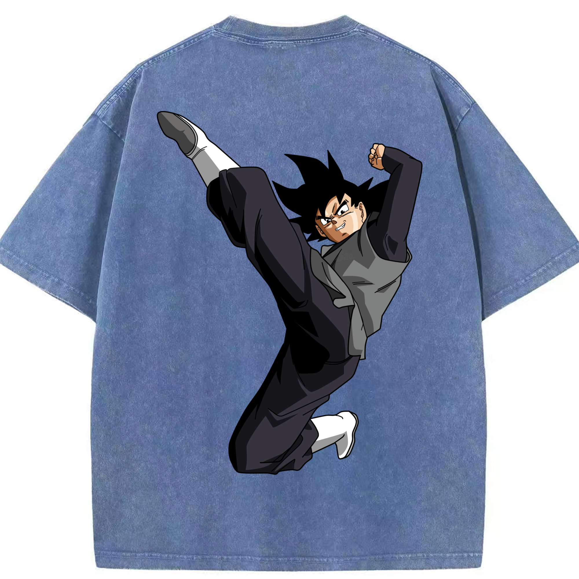 （画像用） ドラゴンボール ベジータ四世（Bejīta Yonsei）DRAGON BALL Vegeta IV 綿100% ヴィンテージ風 半袖Tシャツ（背面プリント）