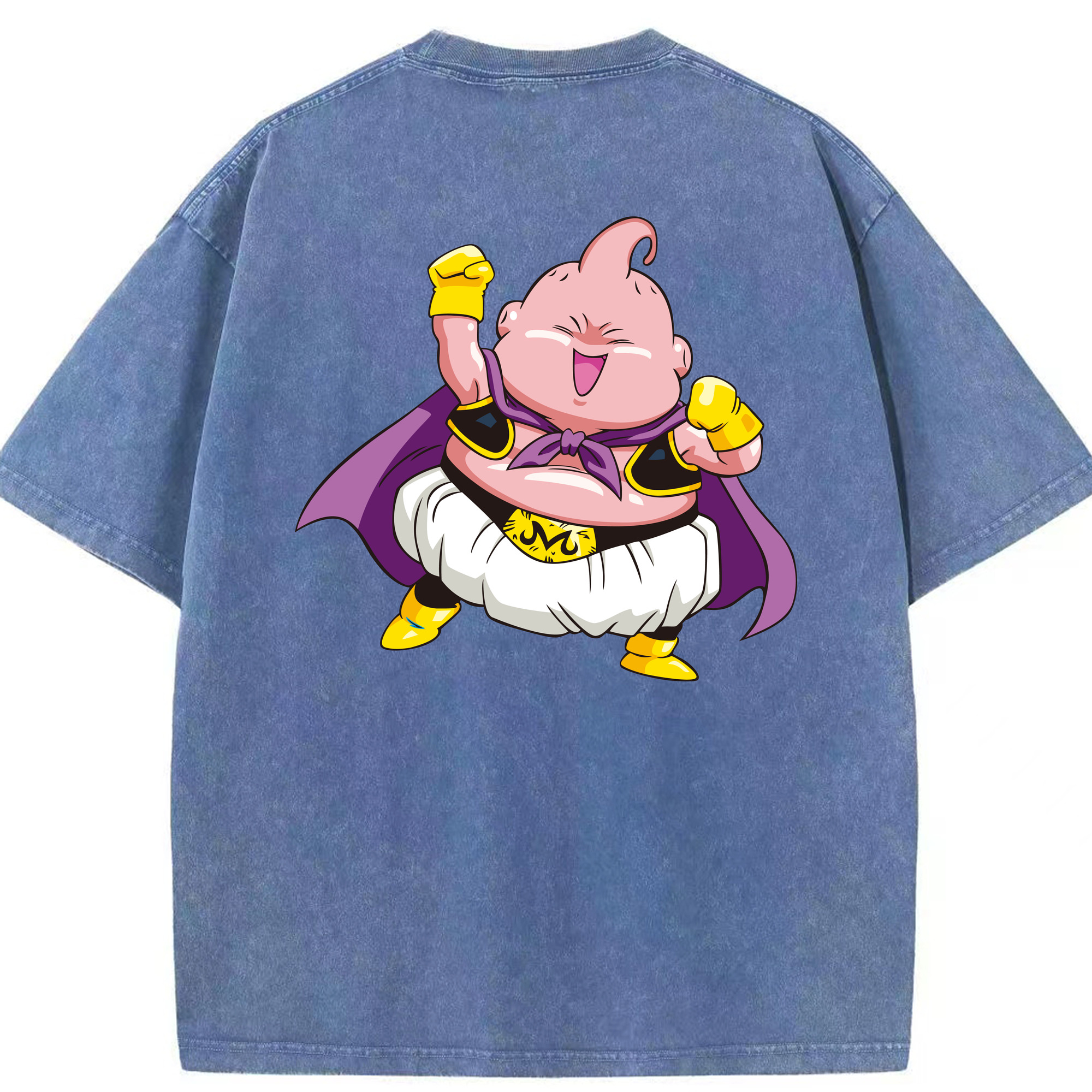 ドラゴンボール 魔人ブウ DRAGON BALL Majin Buu 綿100% ヴィンテージ風 半袖Tシャツ（背面プリント）