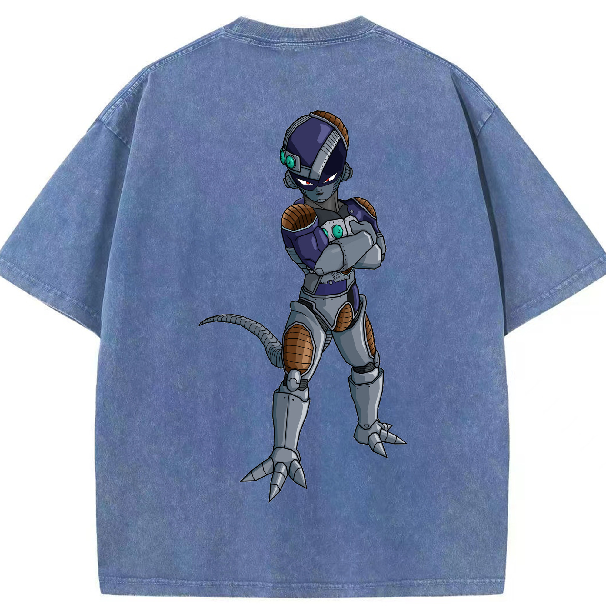 （画像用） ドラゴンボール フリーザ DRAGON BALL Frieza 綿100% ヴィンテージ風 半袖Tシャツ（背面プリント）