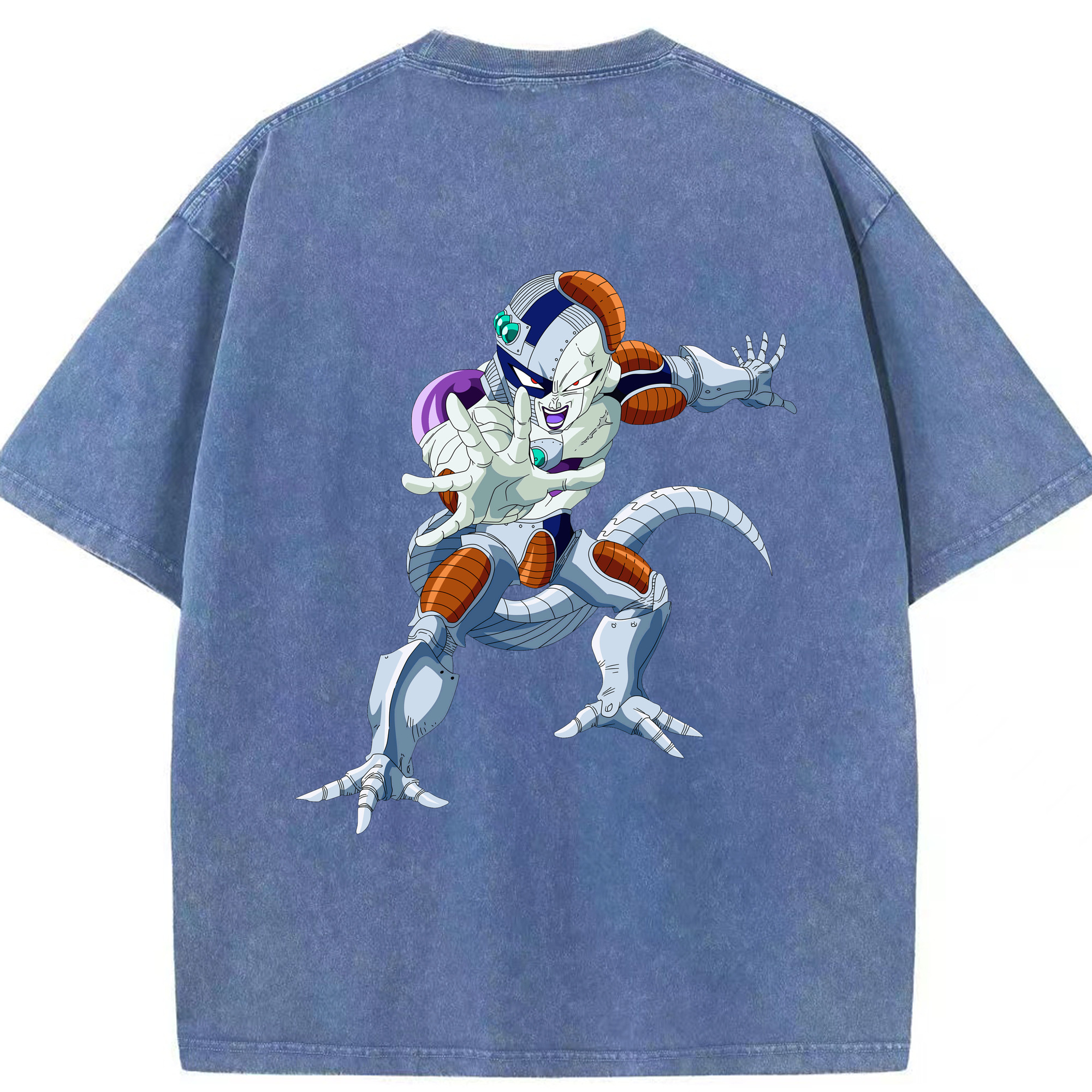 （画像用） ドラゴンボール フリーザ DRAGON BALL Frieza 綿100% ヴィンテージ風 半袖Tシャツ（背面プリント）