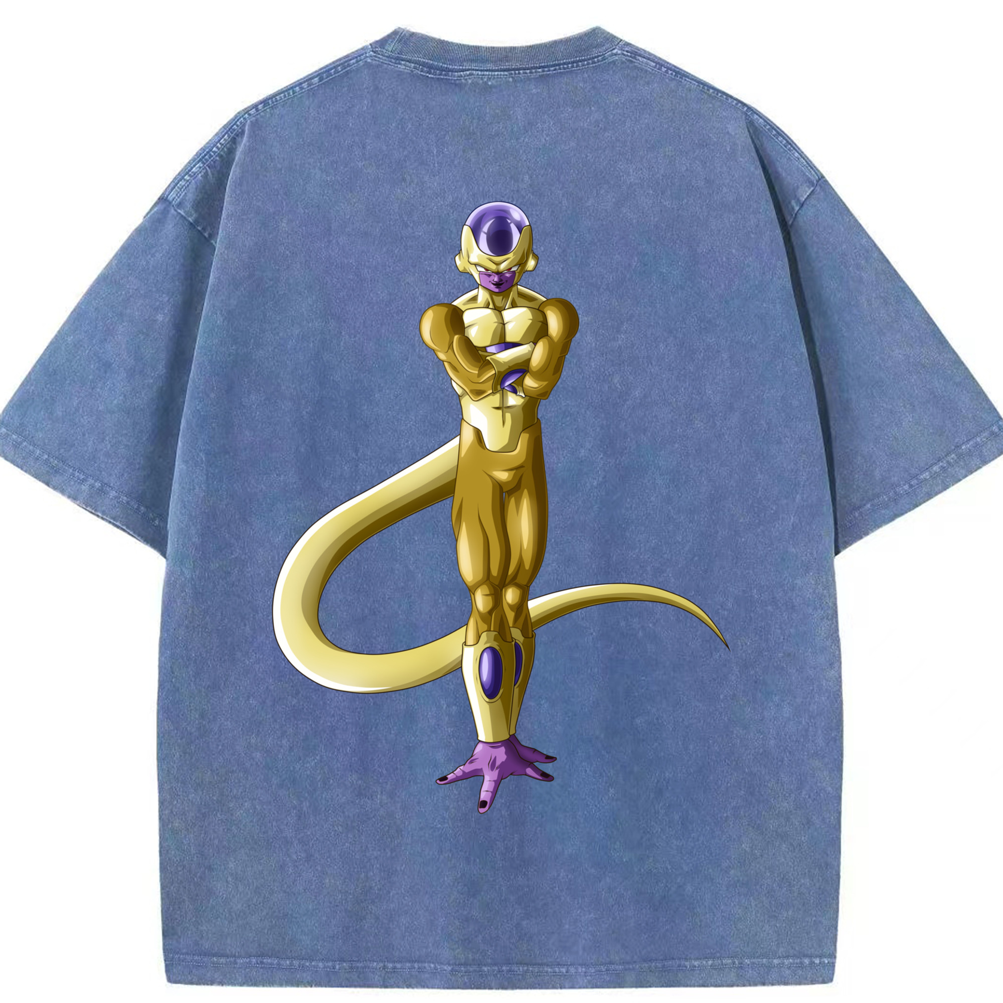 （画像用） ドラゴンボール フリーザ DRAGON BALL Frieza 綿100% ヴィンテージ風 半袖Tシャツ（背面プリント）