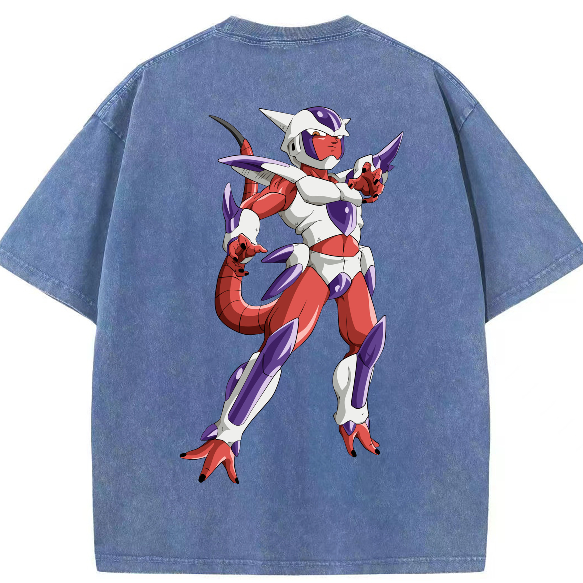 （画像用） ドラゴンボール フリーザ DRAGON BALL Frieza 綿100% ヴィンテージ風 半袖Tシャツ（背面プリント）
