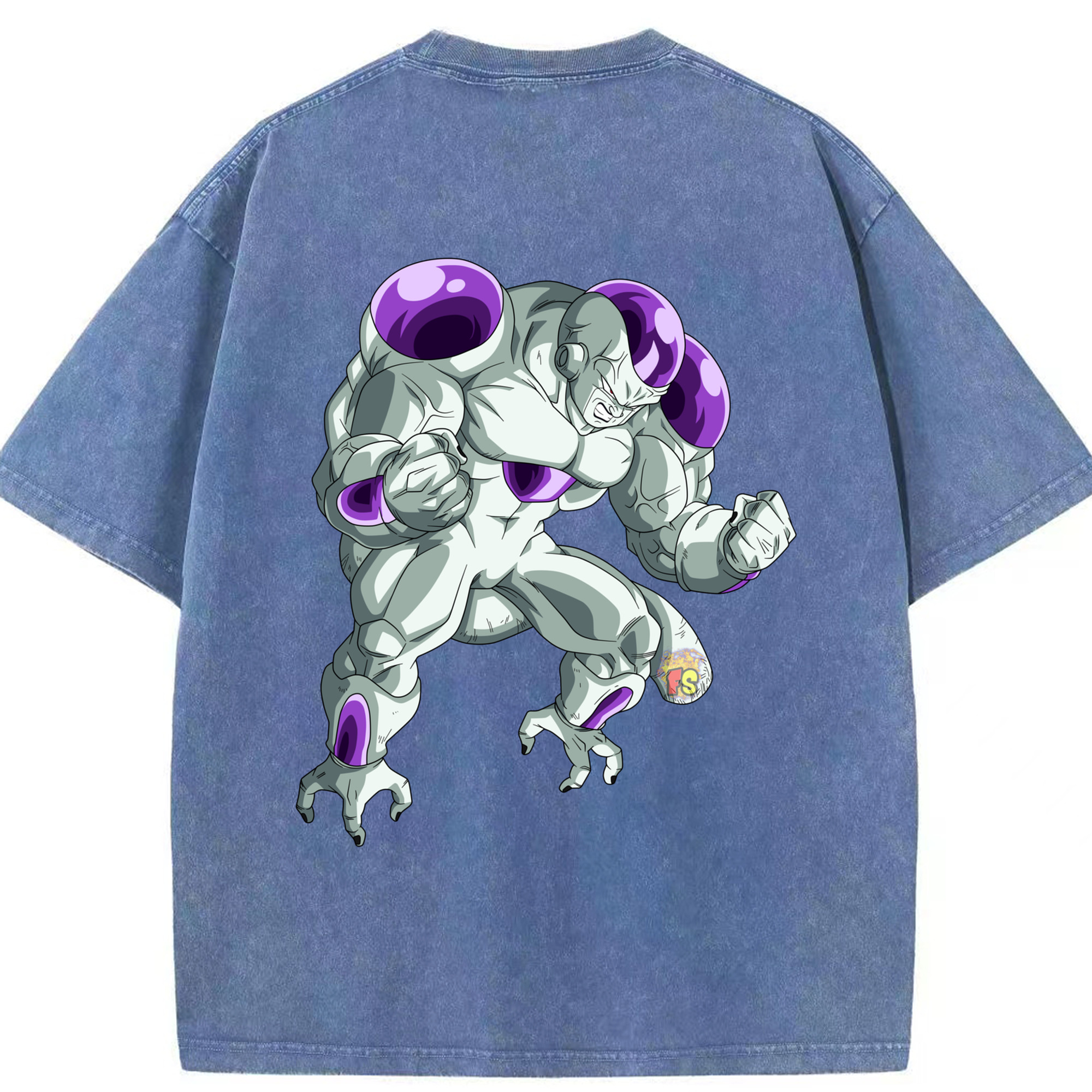 （画像用） ドラゴンボール フリーザ DRAGON BALL Frieza 綿100% ヴィンテージ風 半袖Tシャツ（背面プリント）