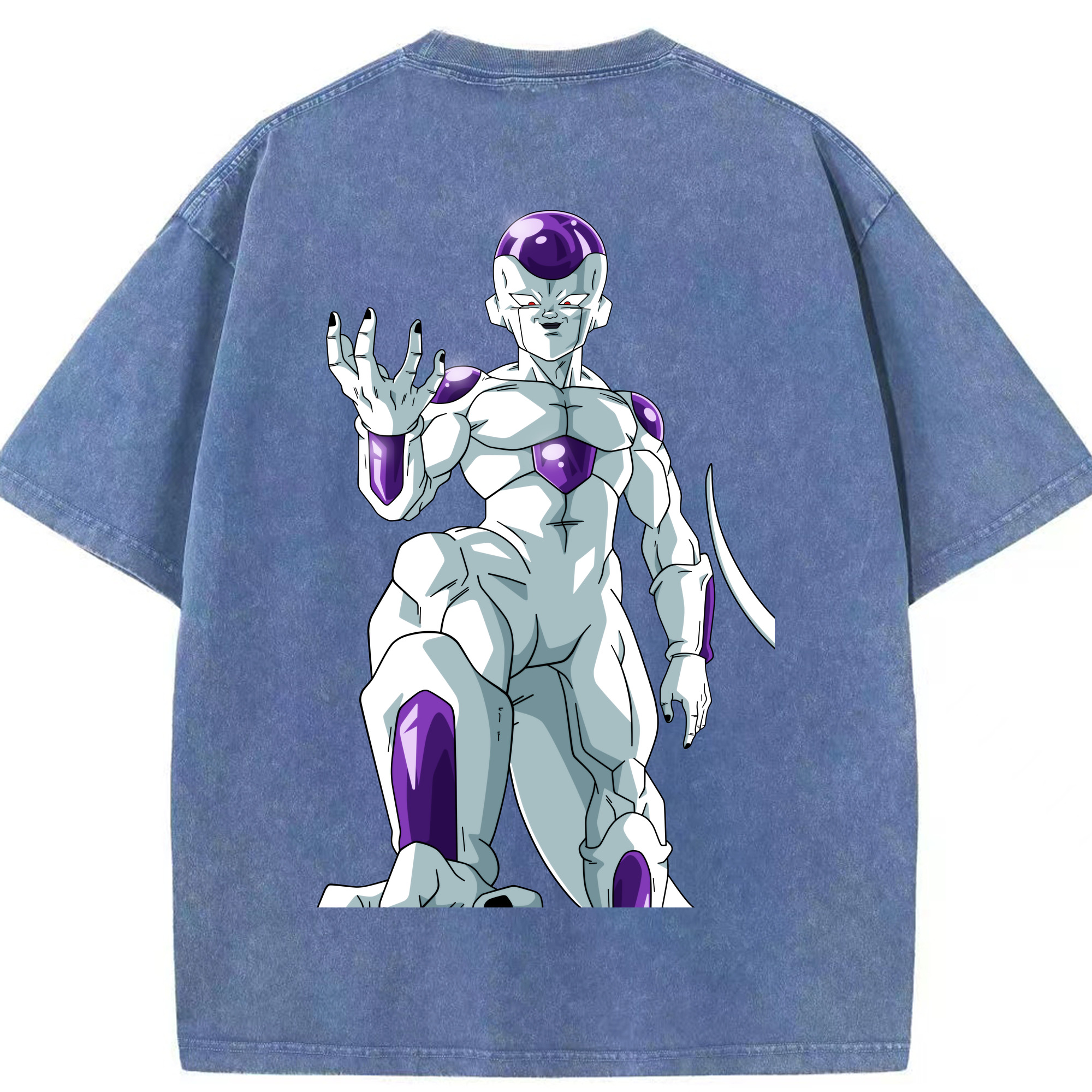 （画像用） ドラゴンボール フリーザ DRAGON BALL Frieza 綿100% ヴィンテージ風 半袖Tシャツ（背面プリント）