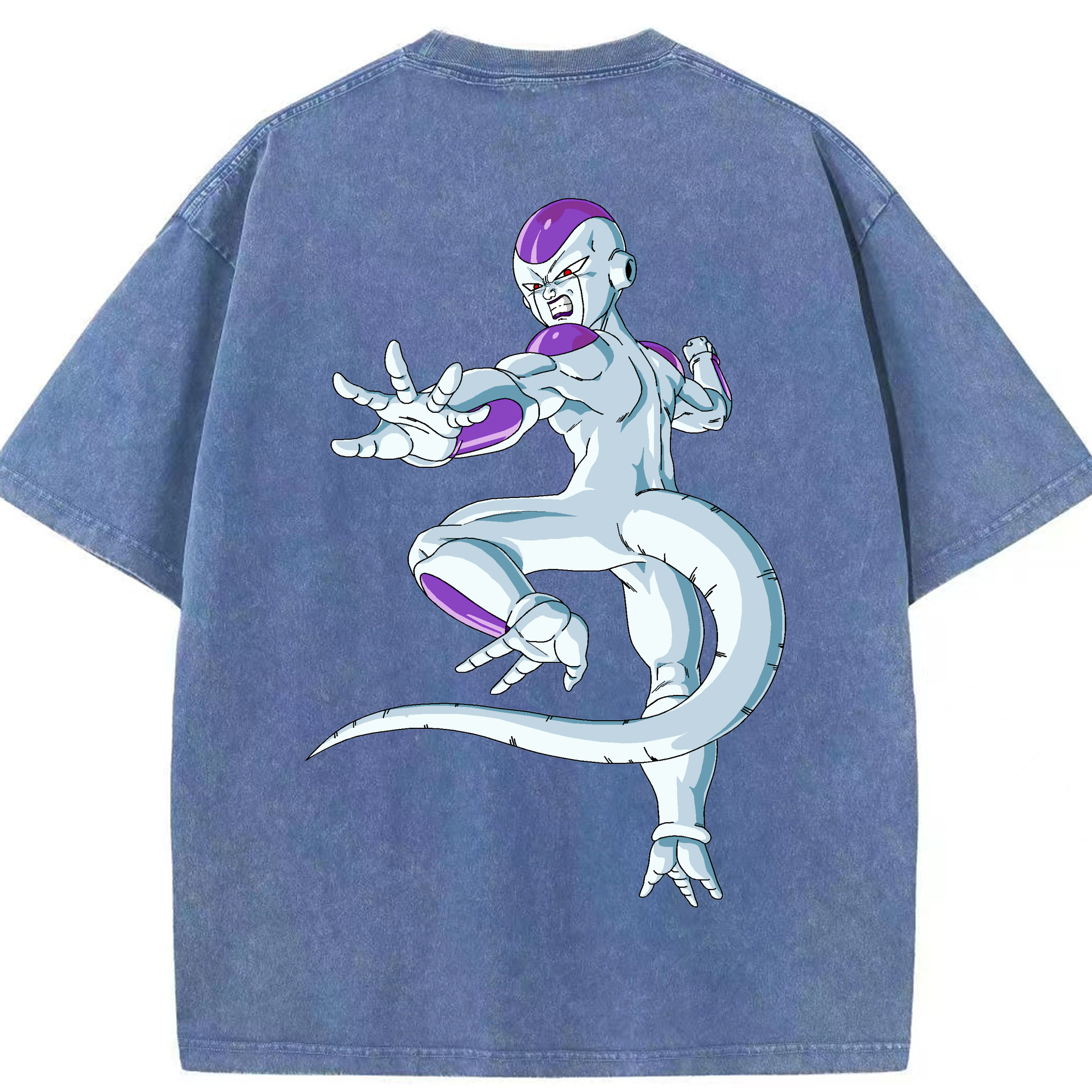 （画像用） ドラゴンボール フリーザ DRAGON BALL Frieza 綿100% ヴィンテージ風 半袖Tシャツ（背面プリント）