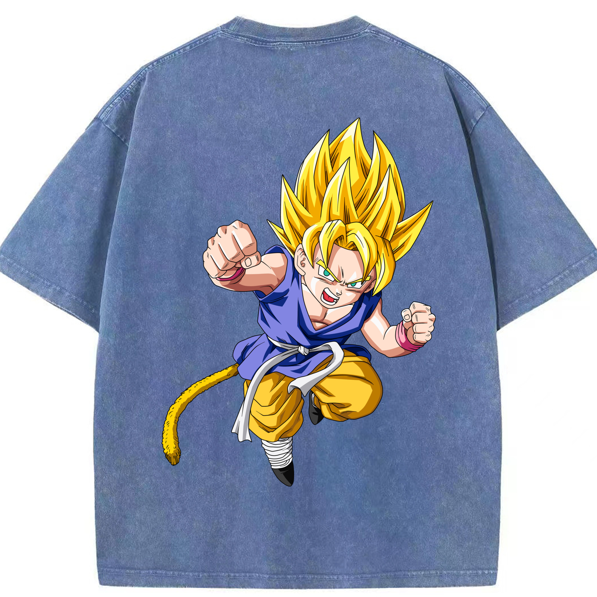（画像用） ドラゴンボール ベジット DRAGON BALL Vegetto 綿100% ヴィンテージ風 半袖Tシャツ（背面プリント）