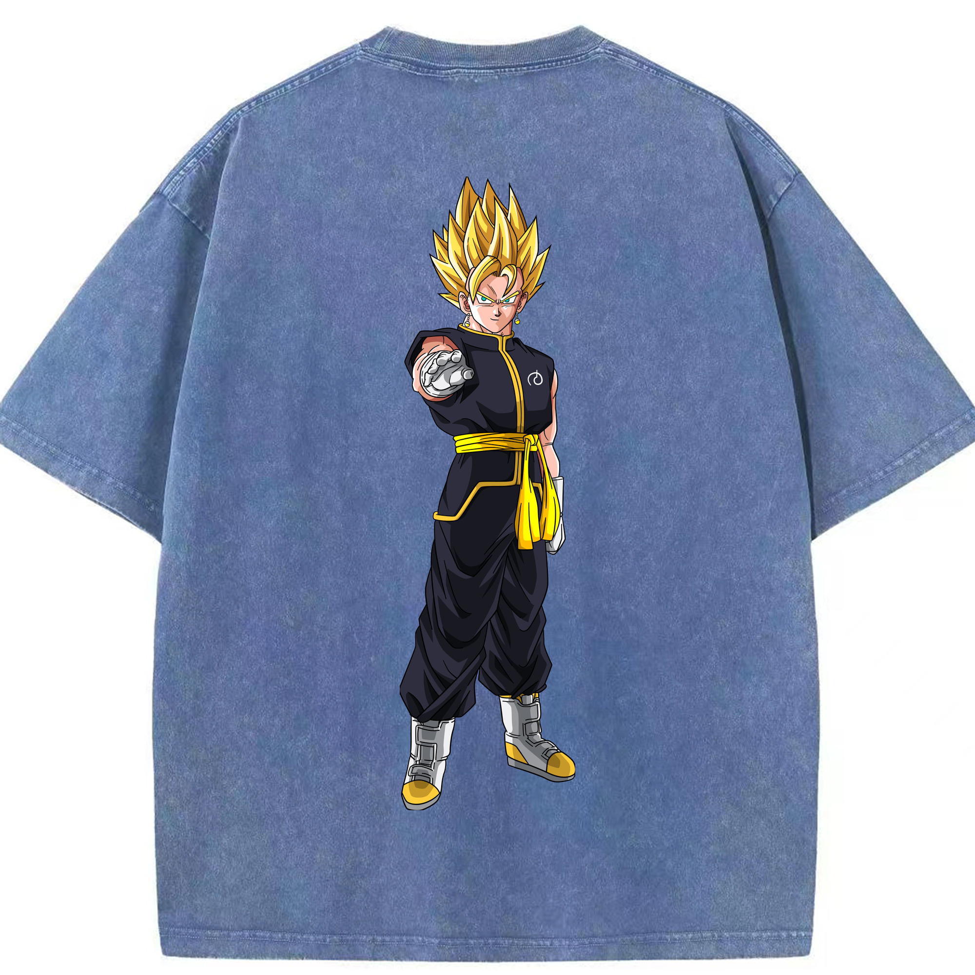 （画像用） ドラゴンボール ベジット DRAGON BALL Vegetto 綿100% ヴィンテージ風 半袖Tシャツ（背面プリント）