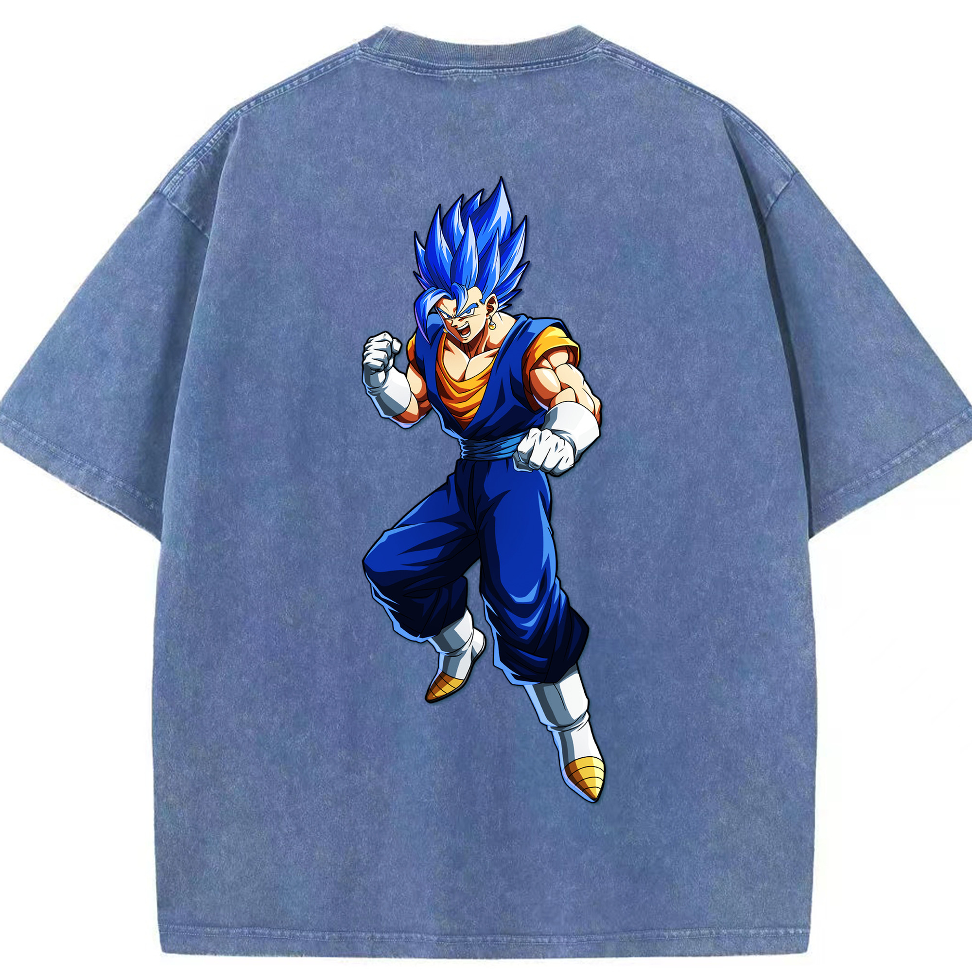 （画像用） ドラゴンボール ベジット DRAGON BALL Vegetto 綿100% ヴィンテージ風 半袖Tシャツ（背面プリント）