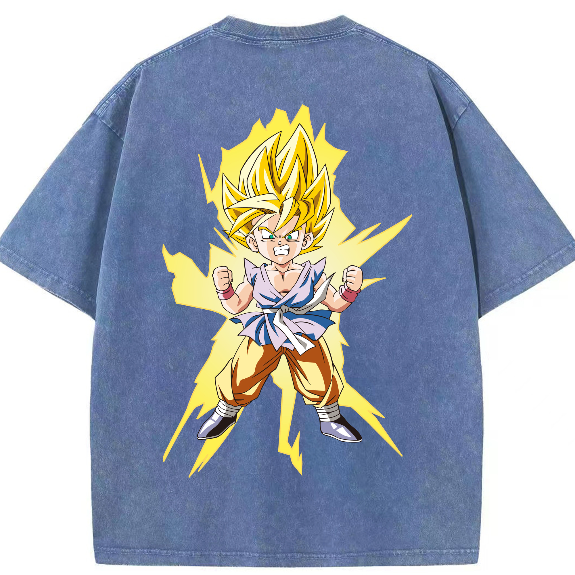 （画像用） ドラゴンボール ベジット DRAGON BALL Vegetto 綿100% ヴィンテージ風 半袖Tシャツ（背面プリント）