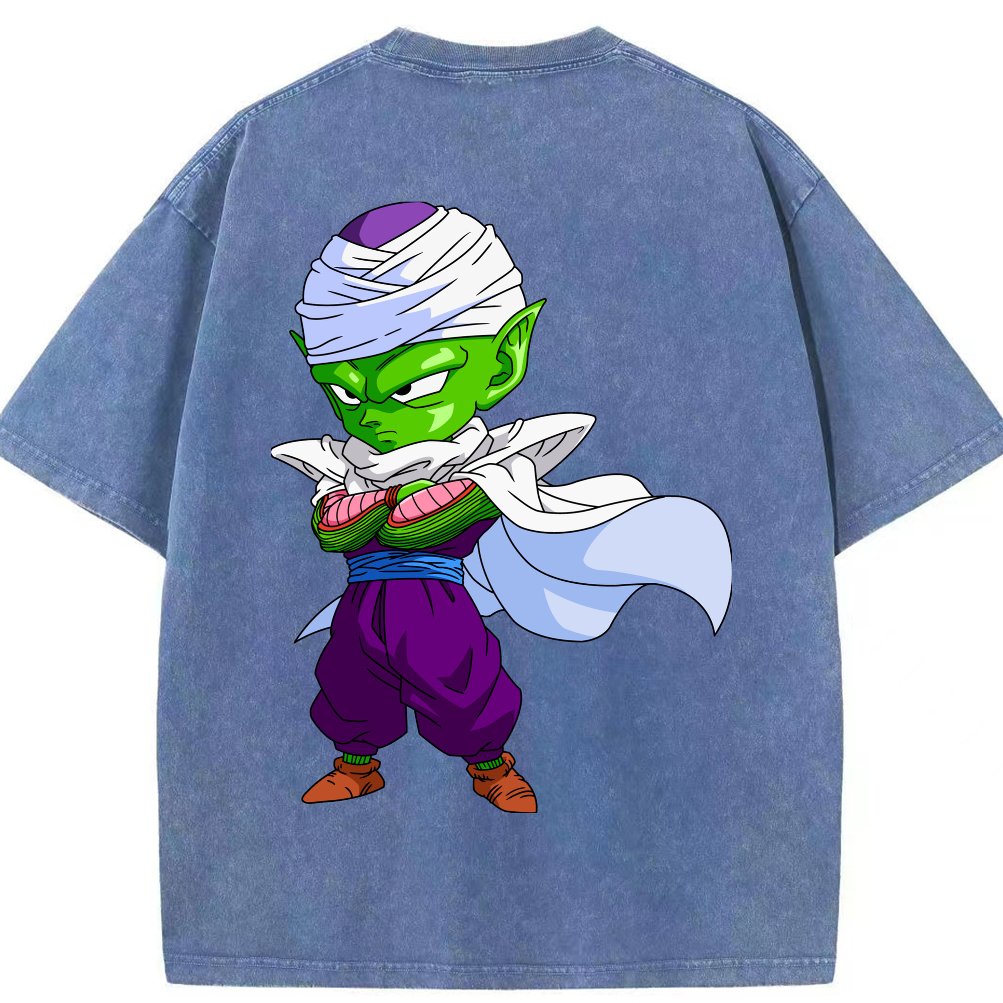 （画像用） ドラゴンボール ピッコロ DRAGON BALL Piccolo 綿100% ヴィンテージ風 半袖Tシャツ（背面プリント）