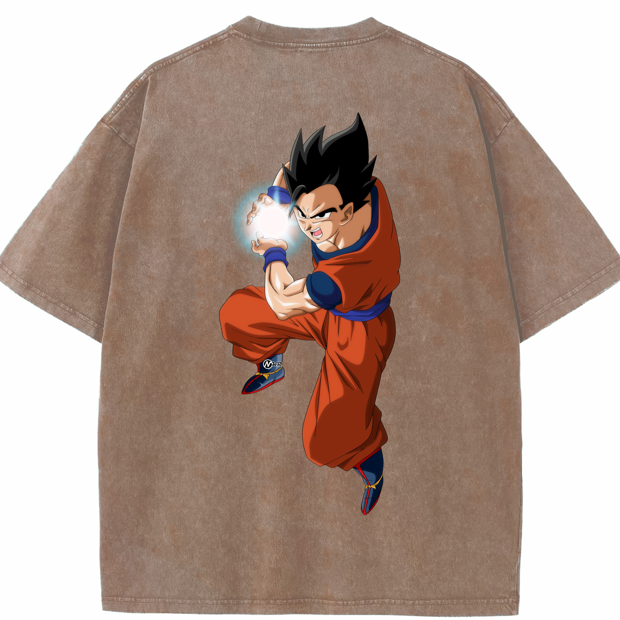 （画像用） ドラゴンボール 孫 悟飯（そんごはん）DRAGON BALL Son Gohan 綿100% ヴィンテージ風 半袖Tシャツ（背面プリント）
